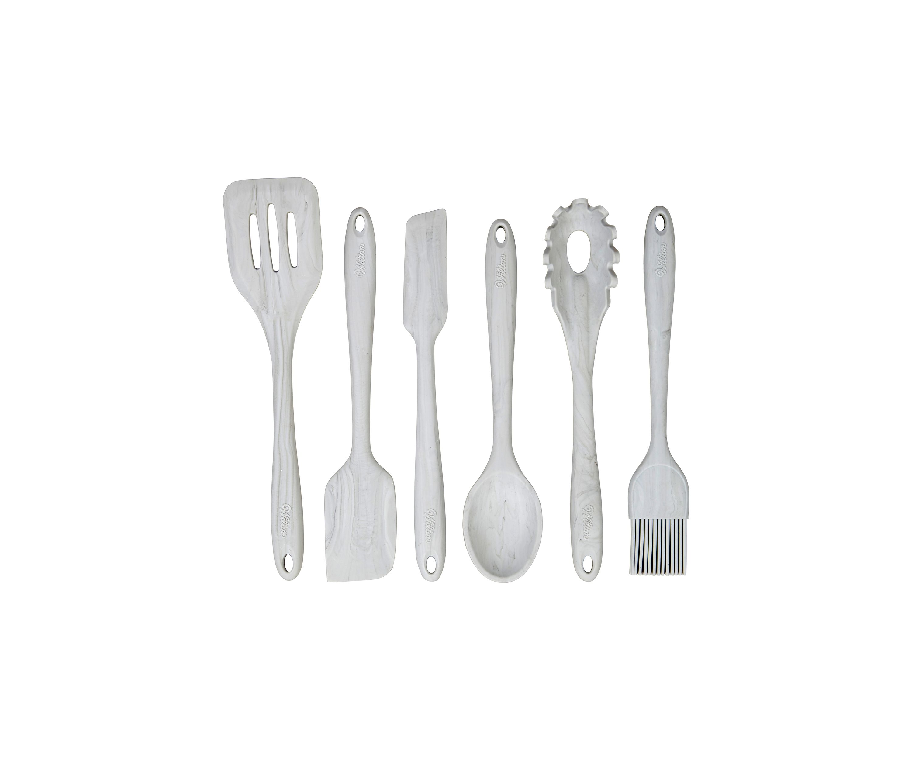 Marble Silicone Kitchen Utensils Set, 6-Piece