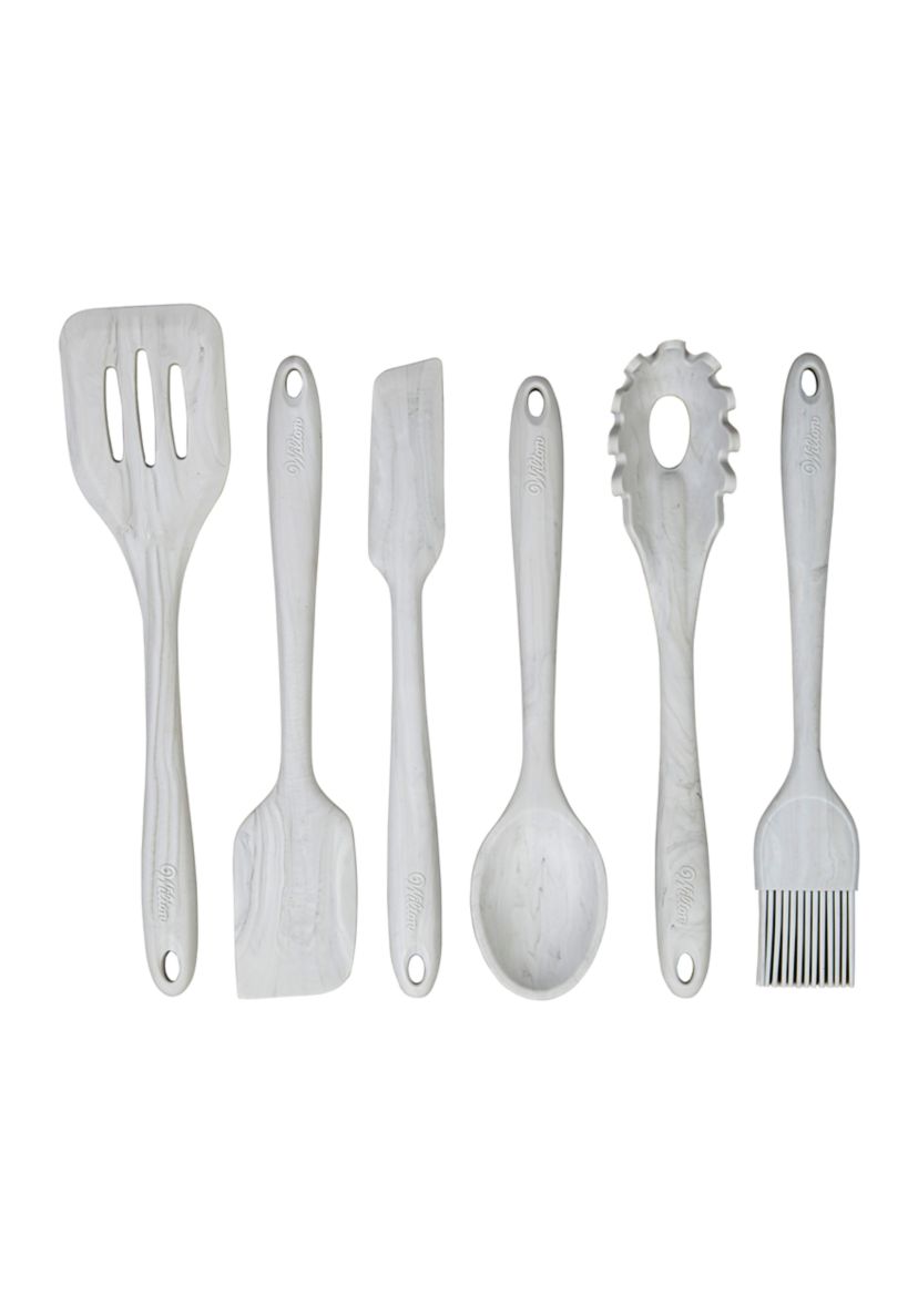 Marble Silicone Kitchen Utensils Set, 6-Piece