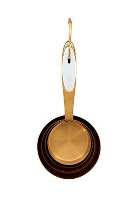 Draper Wood and Gold Measuring Cups and Spoons Set