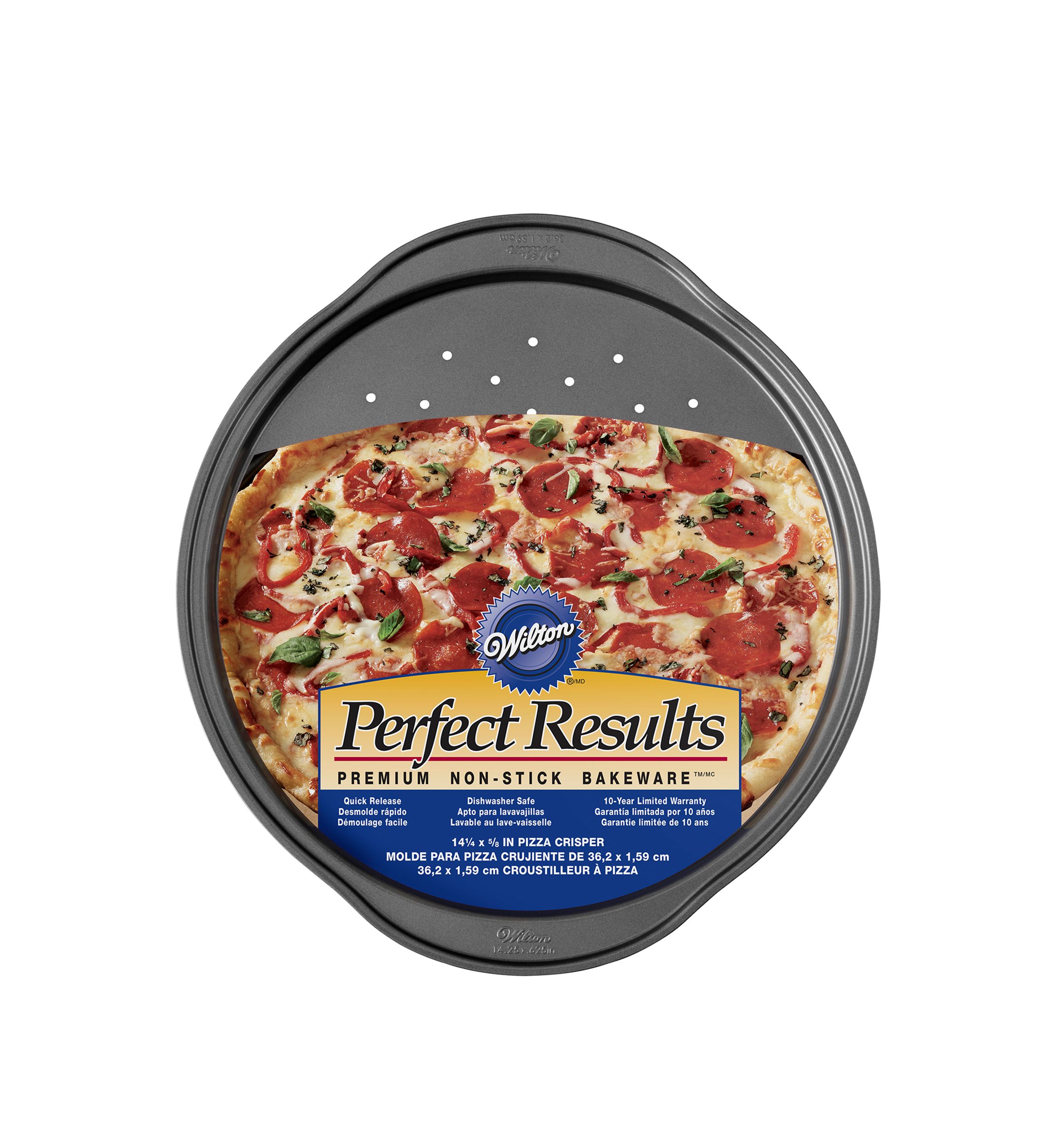 Perfect Results 14 in Non-Stick Pizza Crisper Pan