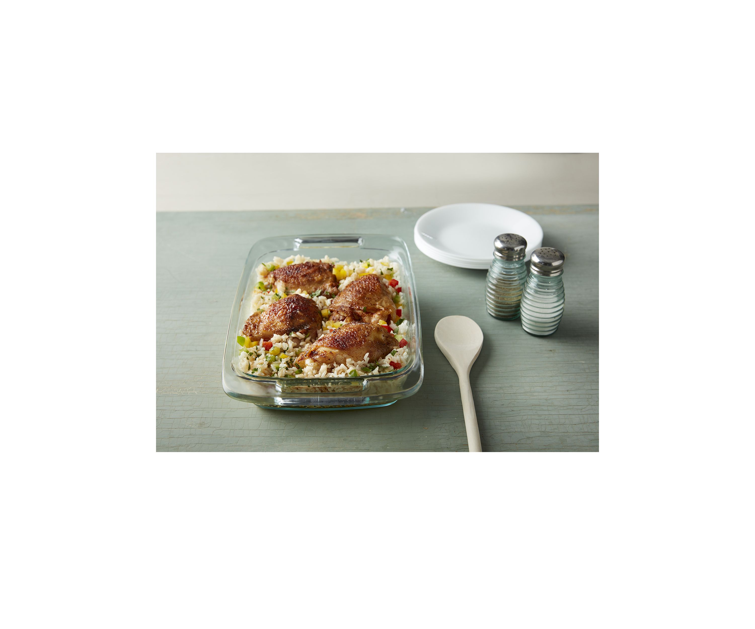 Easy Grab 2 Quart Glass Baking Dish with Red Lid