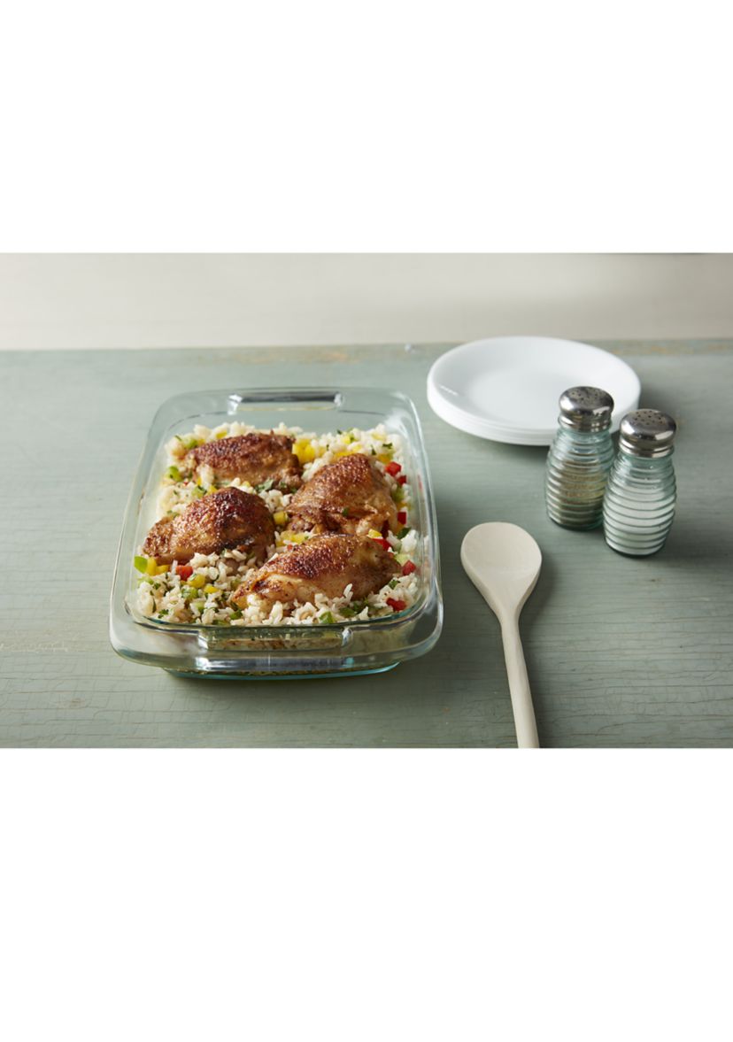 Easy Grab 2 Quart Glass Baking Dish with Red Lid