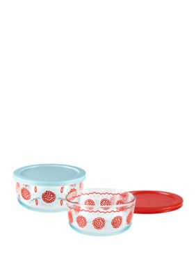 pyrex 4 piece bloom food storage se