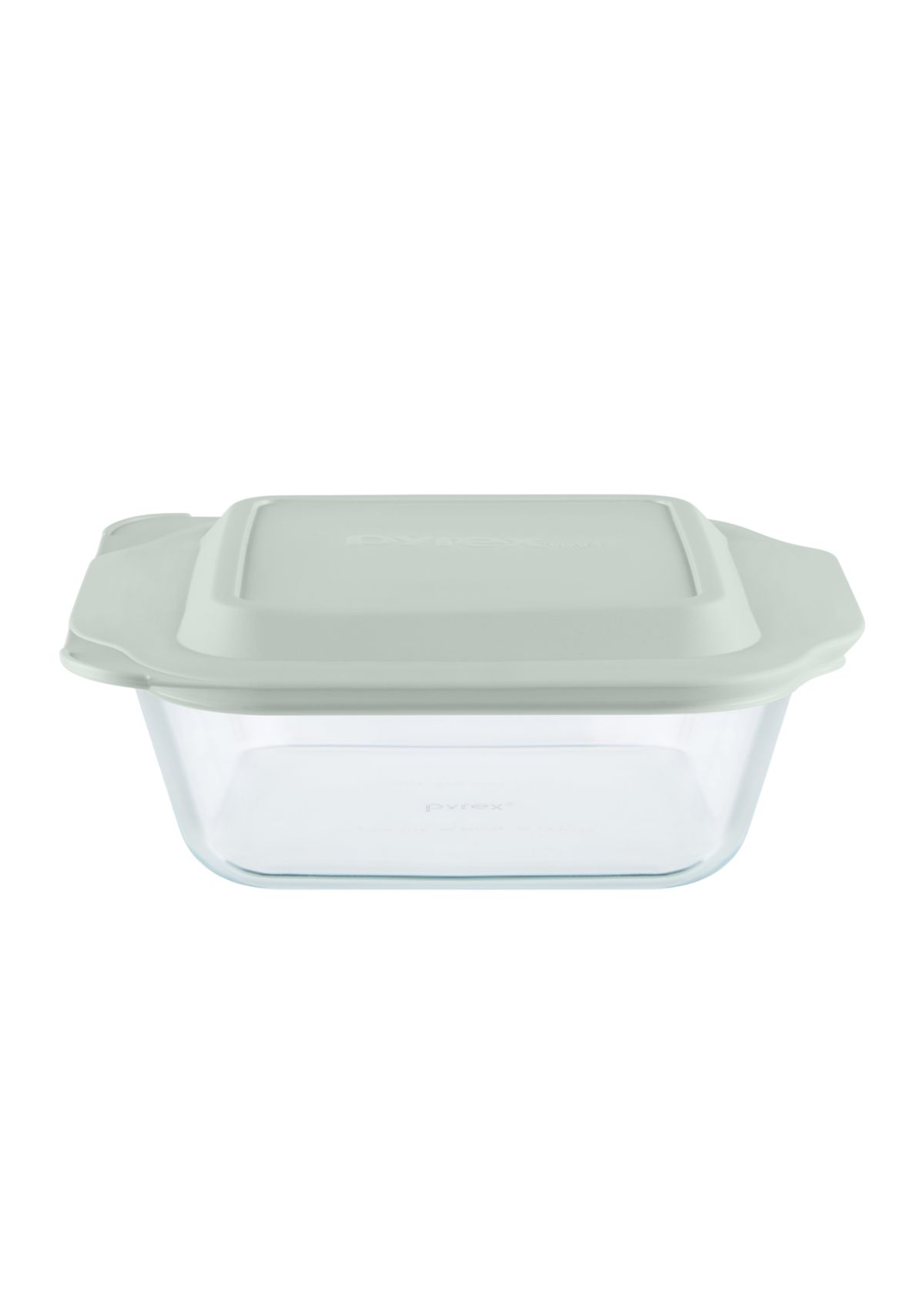 Deep 8" Square Glass Baking Dish with Sage Green Lid