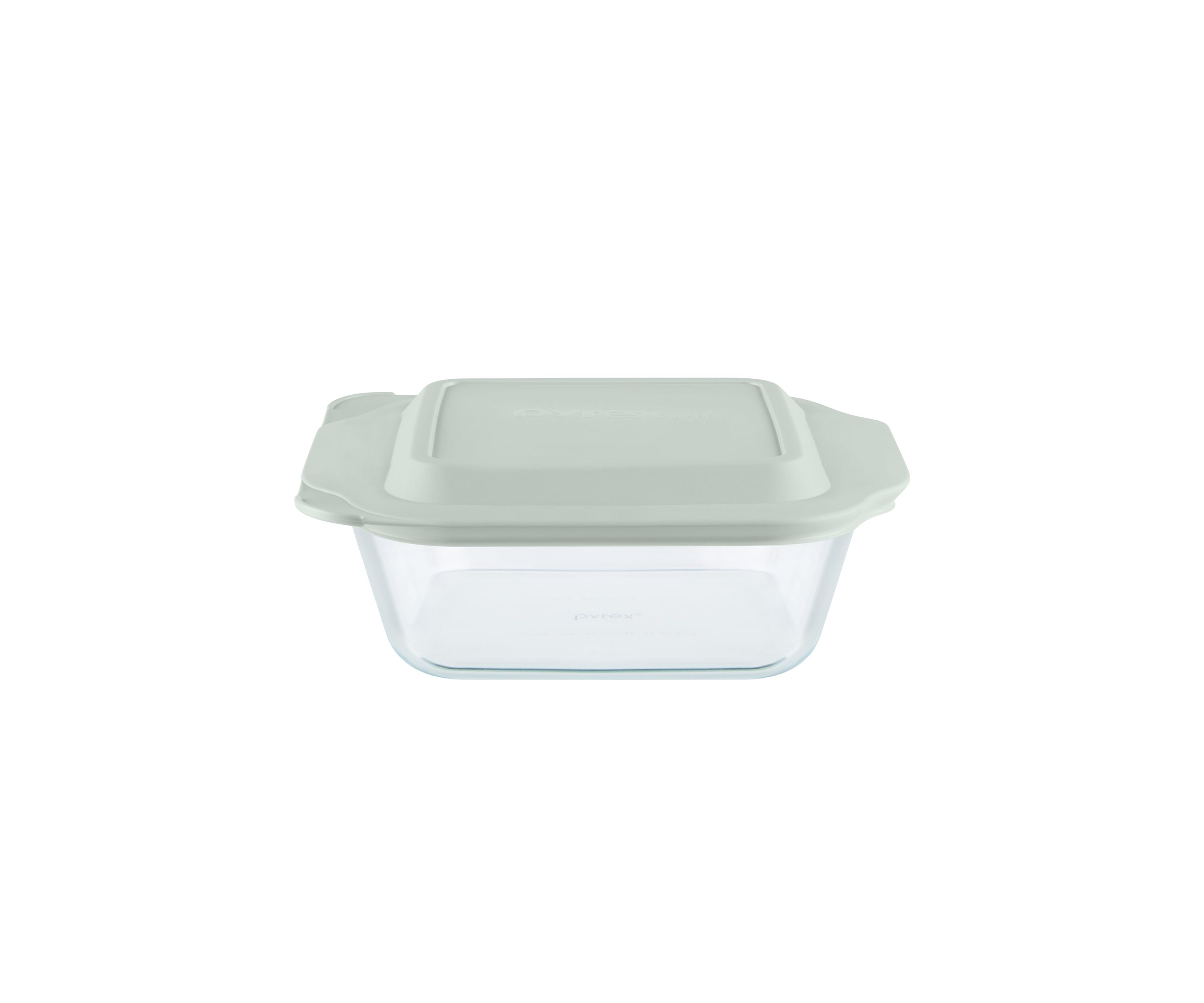 Deep 8" Square Glass Baking Dish with Sage Green Lid