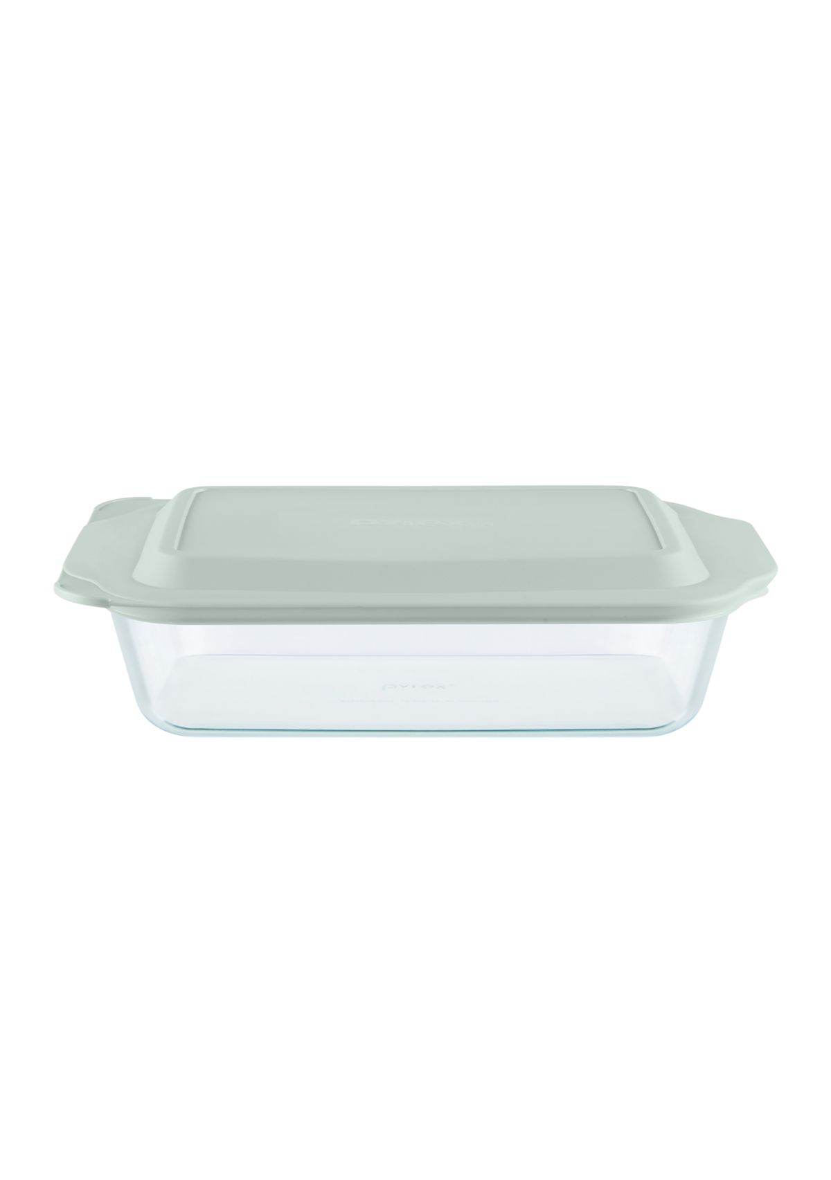 Deep Rectangle Glass Baking Dish with Sage Green Lid