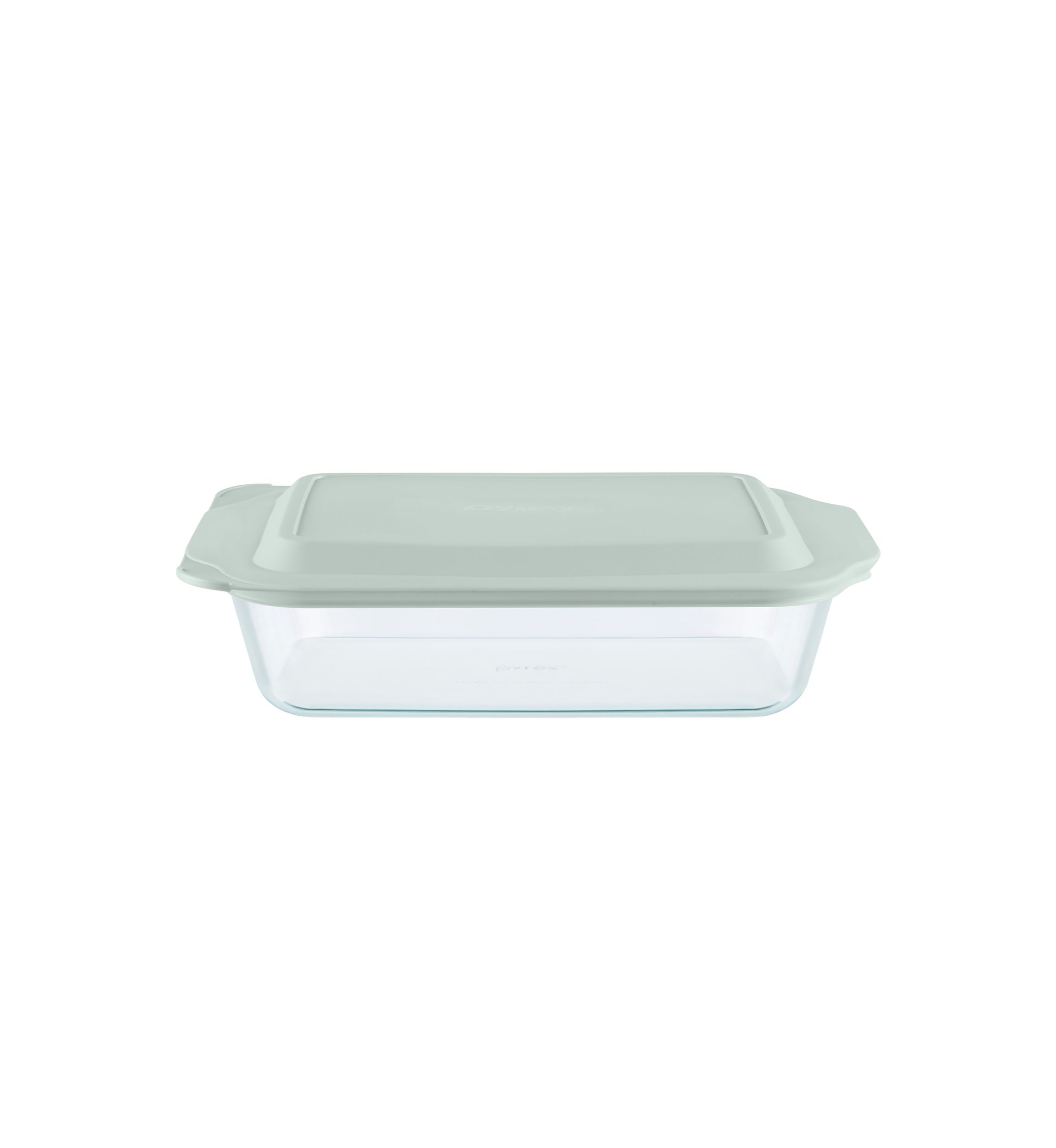 Deep Rectangle Glass Baking Dish with Sage Green Lid