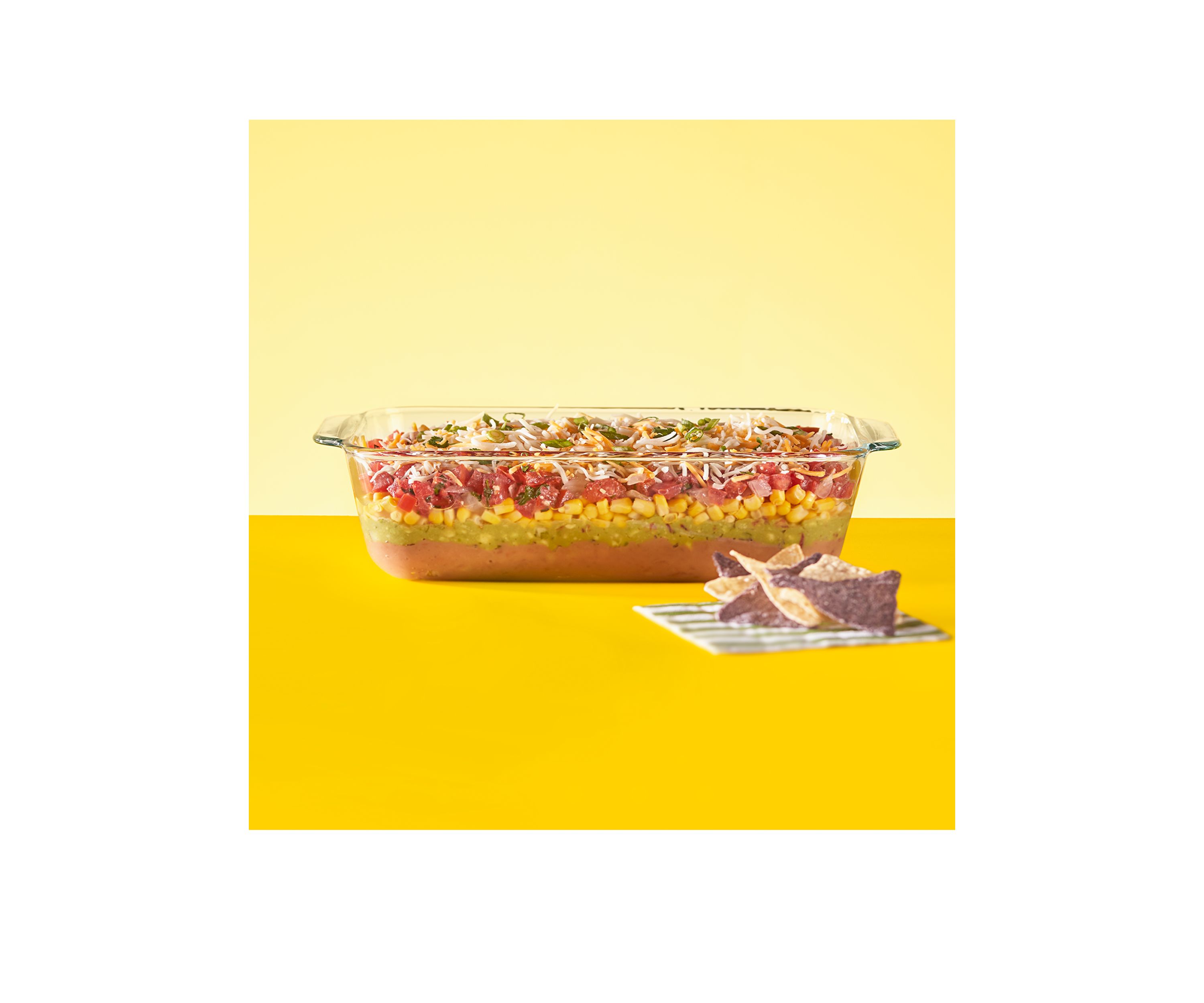 Deep Rectangle Glass Baking Dish with Sage Green Lid