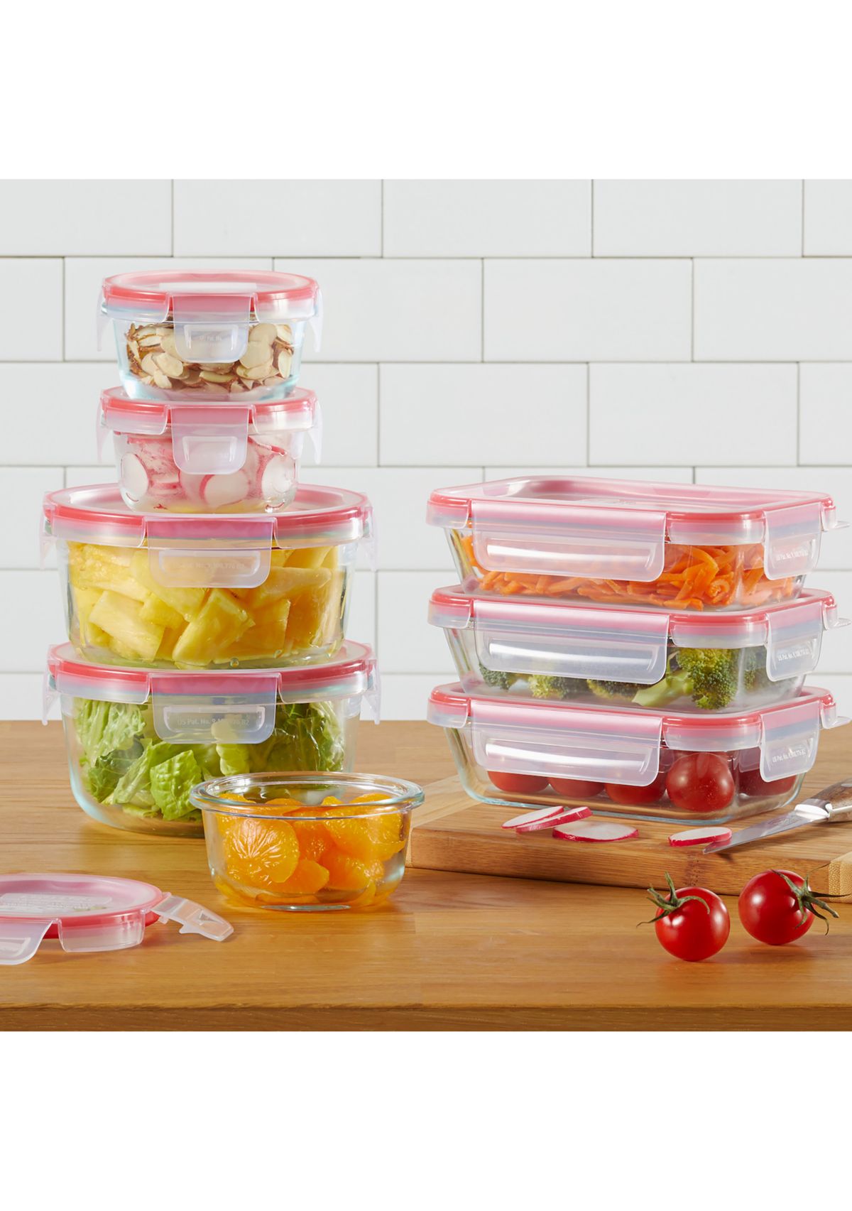 Freshlock 16 Piece Glass Storage Set