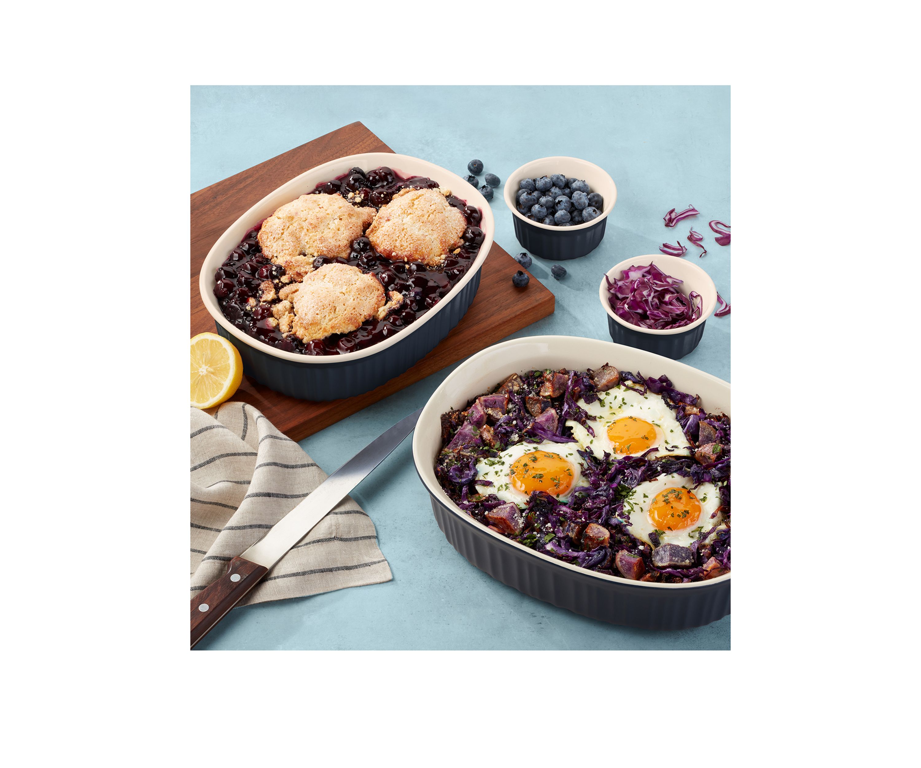 French Navy 10 Piece Oval Set