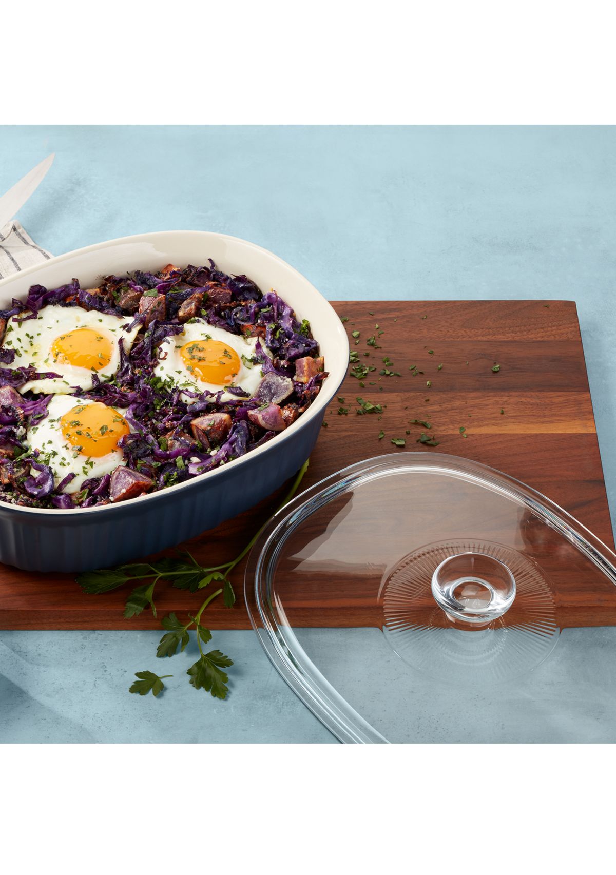 French Colors 2.5 Quart Navy Oval Baking Dish