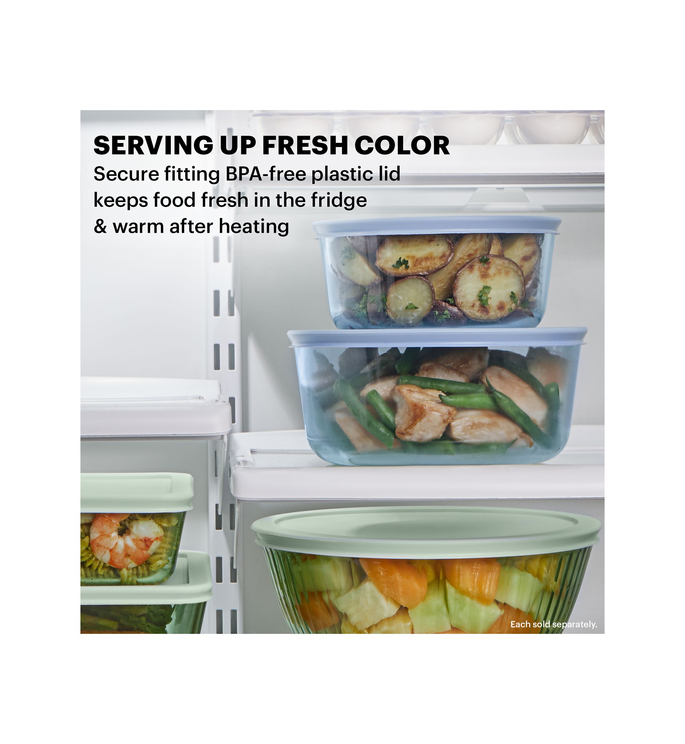 Simply Store® Tinted 6-Piece Round Storage Value Pack with Plastic Lids
