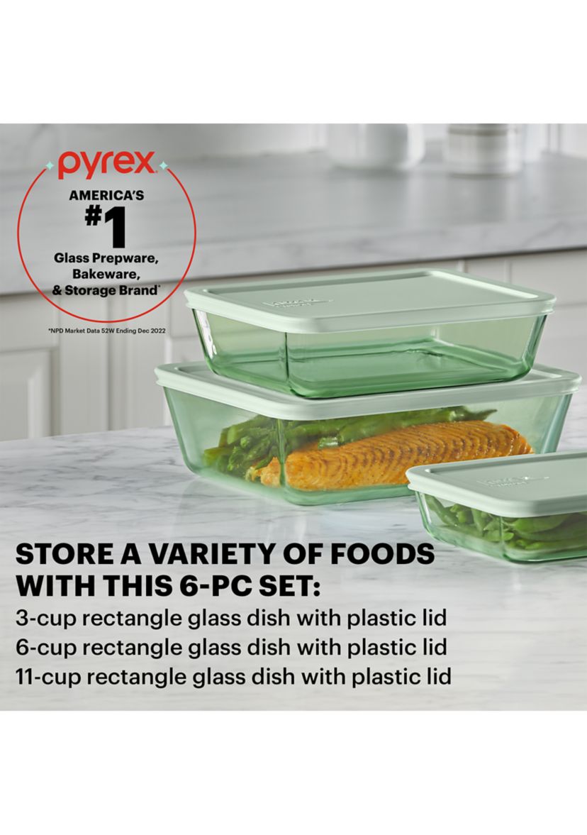 Simply Store® Tinted 6-Piece Rectangle Storage Set with Plastic Lids