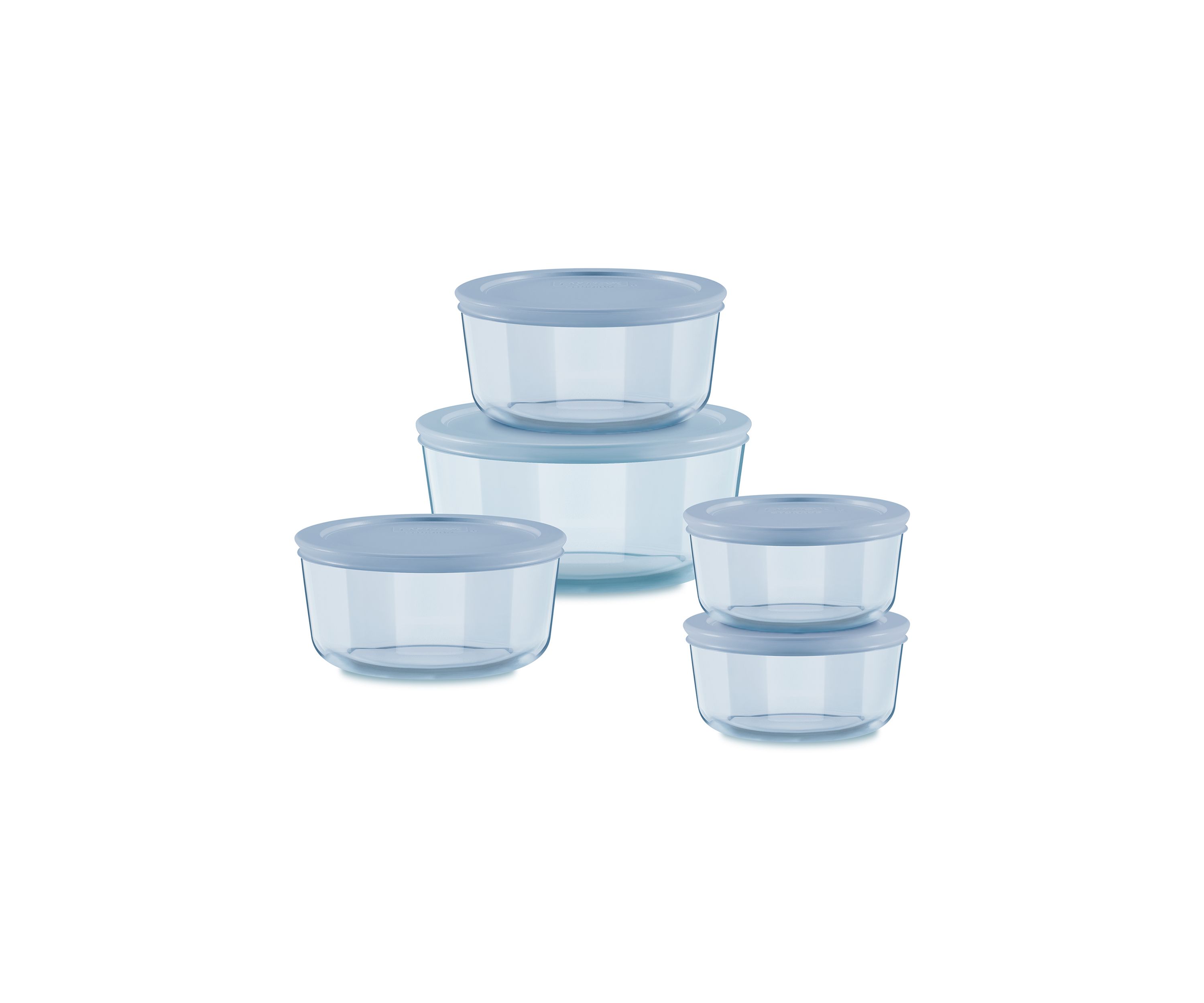 Simply Store® Tinted 10-Piece Round Storage Set with Plastic Lids