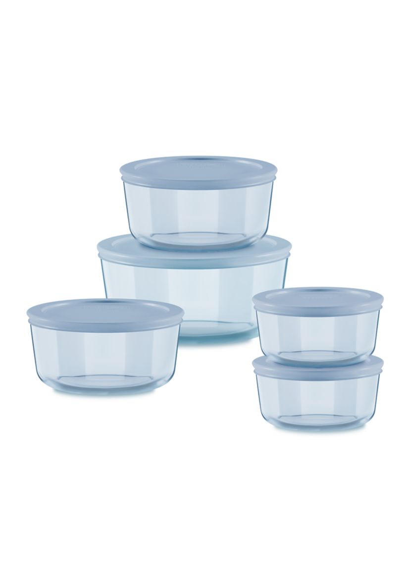 Simply Store® Tinted 10-Piece Round Storage Set with Plastic Lids