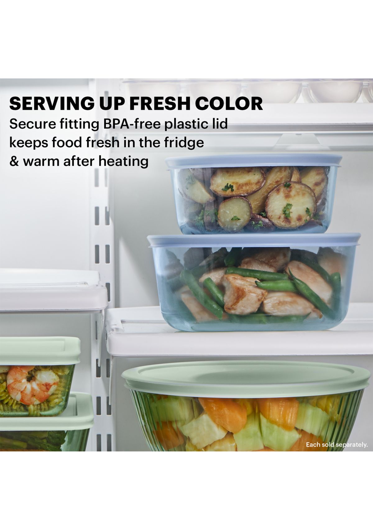 Simply Store® Tinted 10-Piece Round Storage Set with Plastic Lids