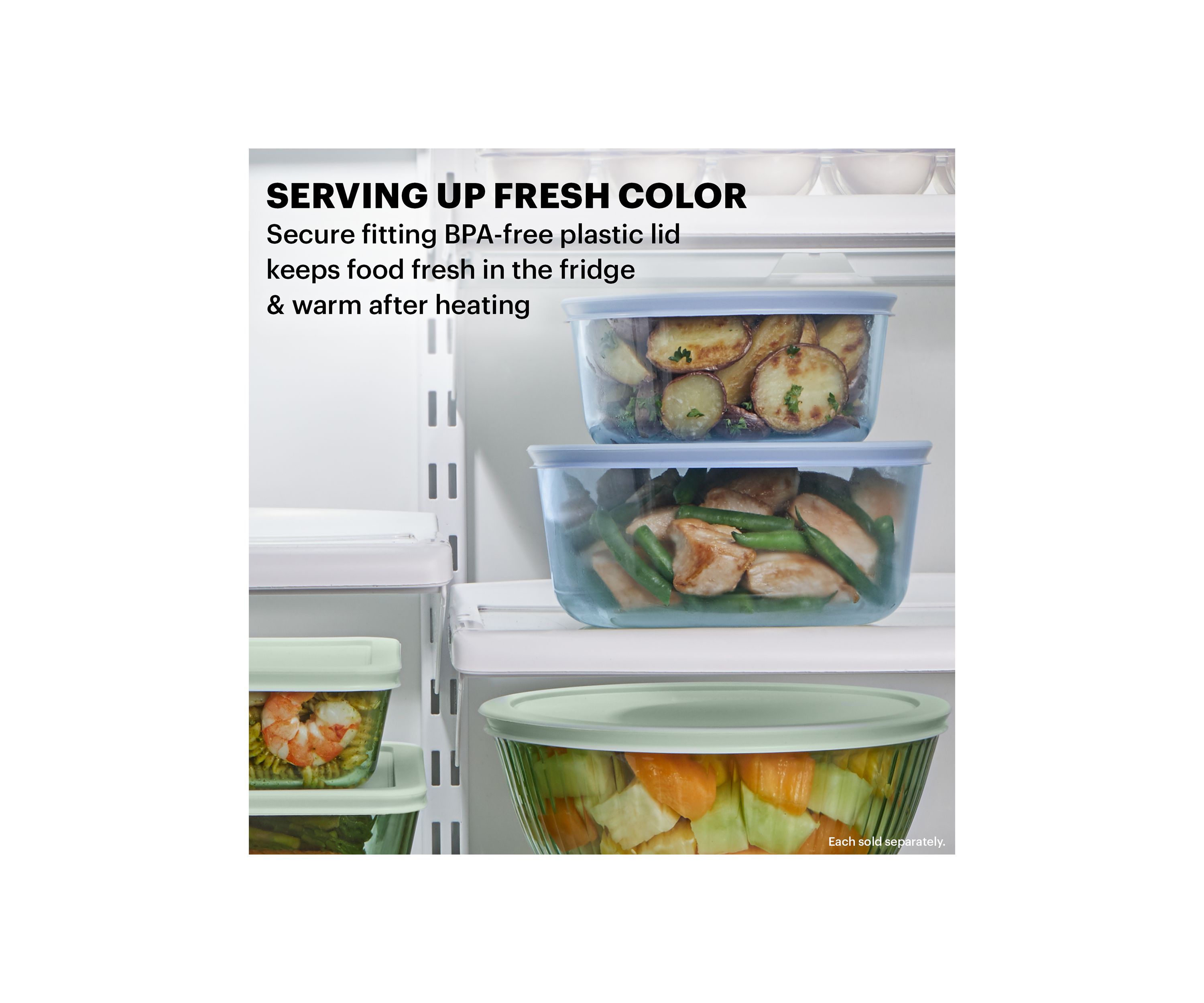 Simply Store® Tinted 10-Piece Round Storage Set with Plastic Lids