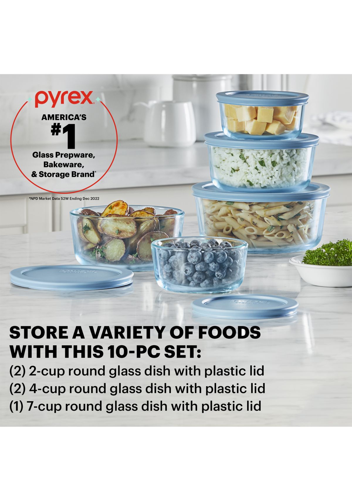 Simply Store® Tinted 10-Piece Round Storage Set with Plastic Lids