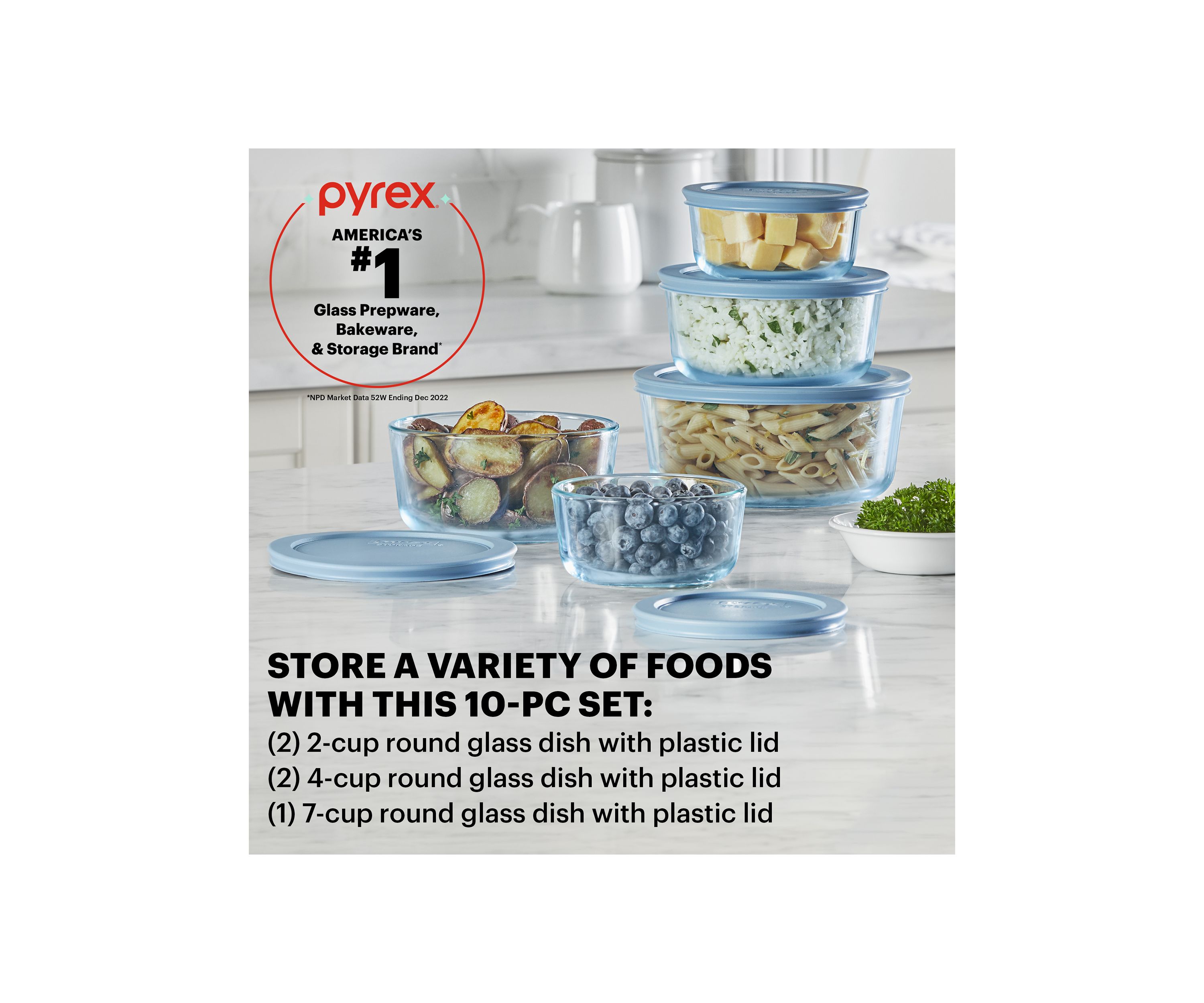 Simply Store® Tinted 10-Piece Round Storage Set with Plastic Lids