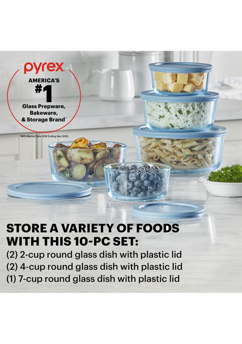Simply Store® Tinted 10-Piece Round Storage Set with Plastic Lids