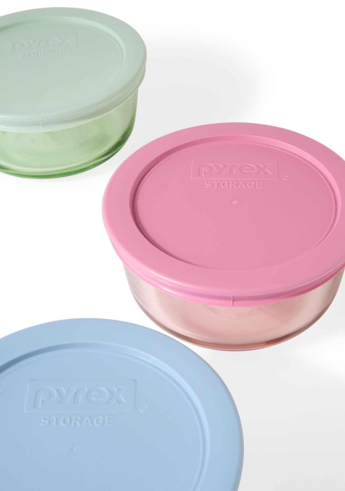 6-Piece Round Multi Color Lidded Food Storage Set