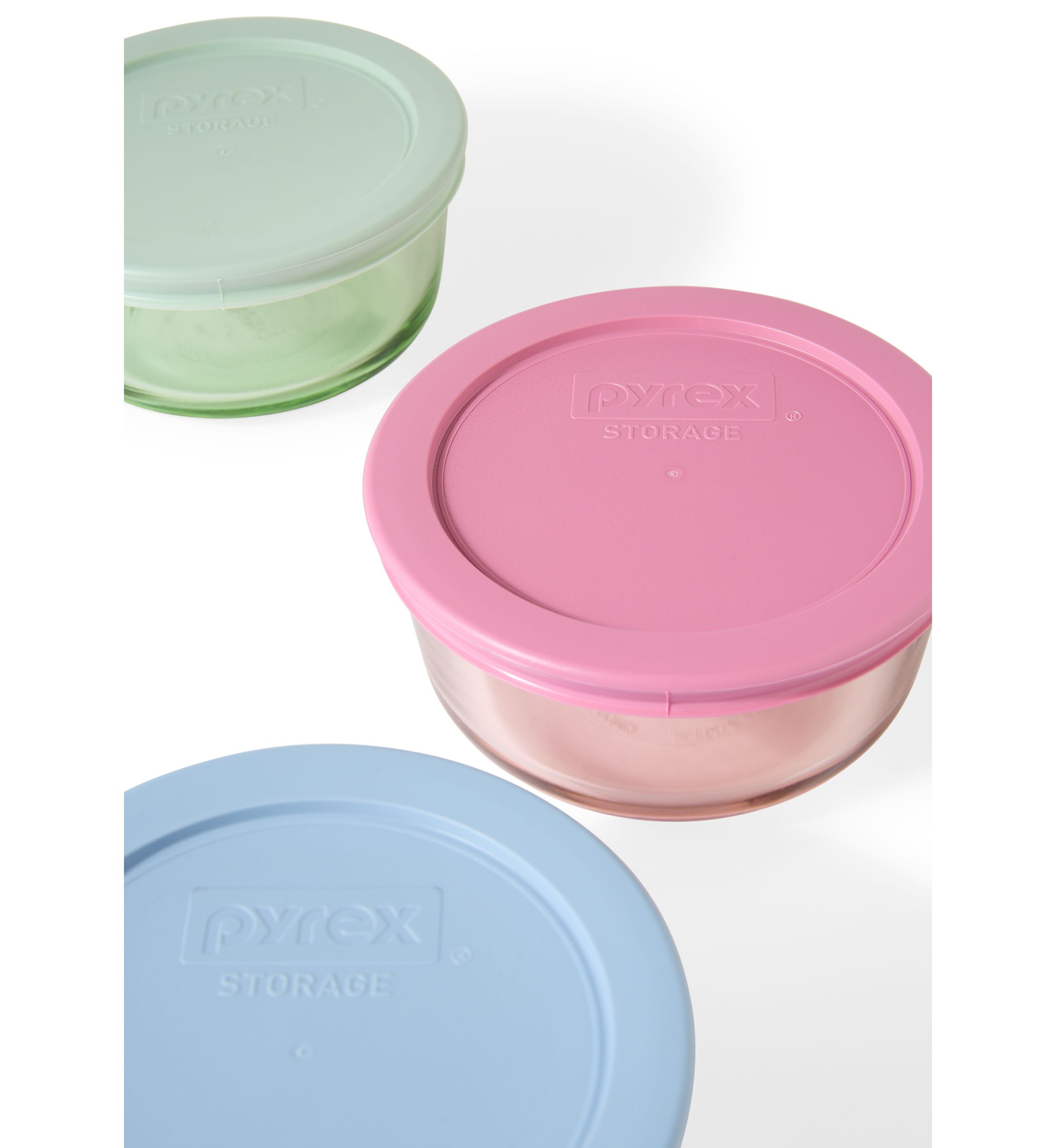 6-Piece Round Multi Color Lidded Food Storage Set