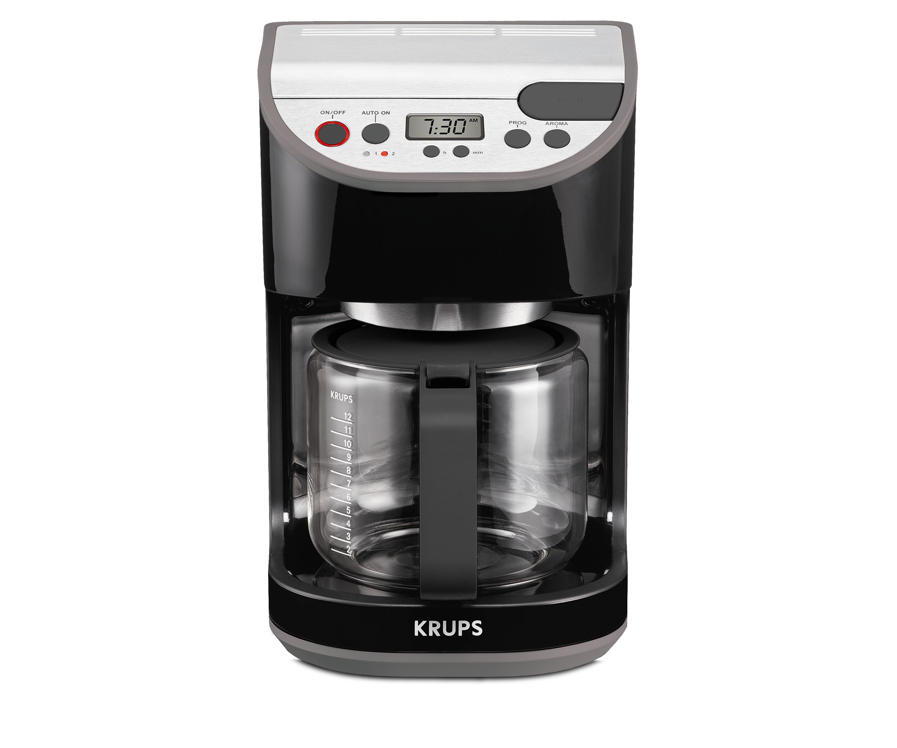 Precision Black 12-Cup Coffee Maker with Glass Carafe KM611850
