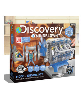 104 Piece Kit DISCOVERY MINDBLOWN Model Motor Engine Kit STEM Ages 8+ NEW 
