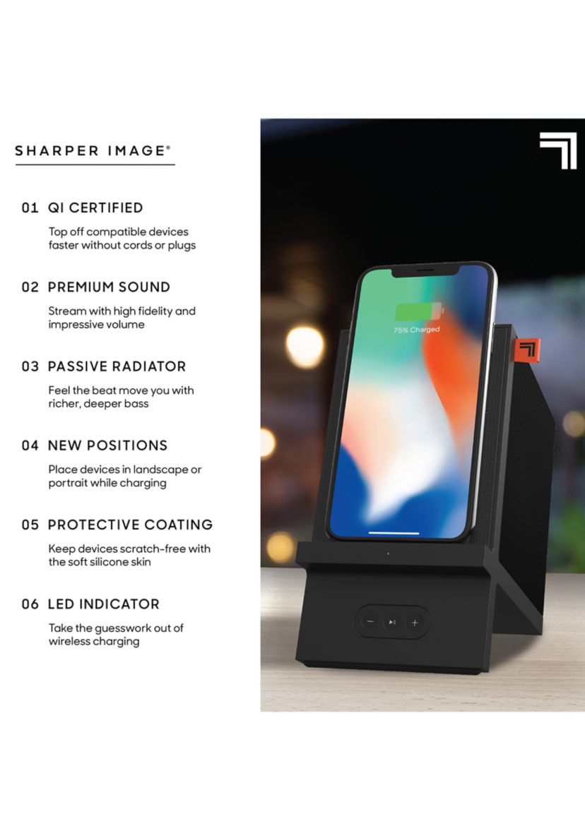 4 Inch Charging Stand Wireless with Bluetooth Speaker