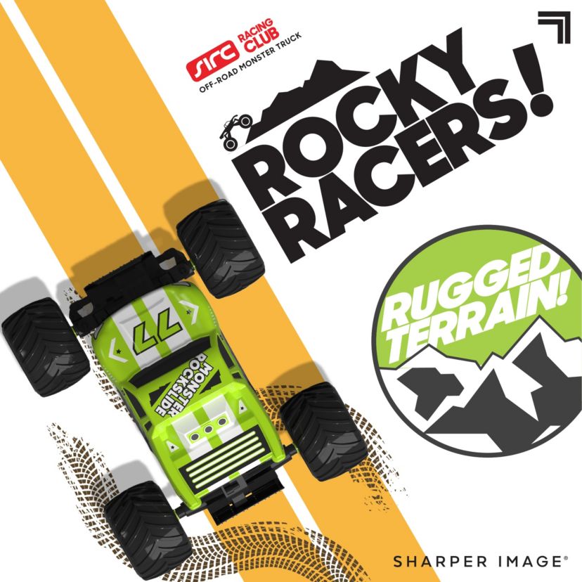 Sharper Image® Monster Rockslide Remote Control Off-Road Truck, 2pcs - Lime Green White Black