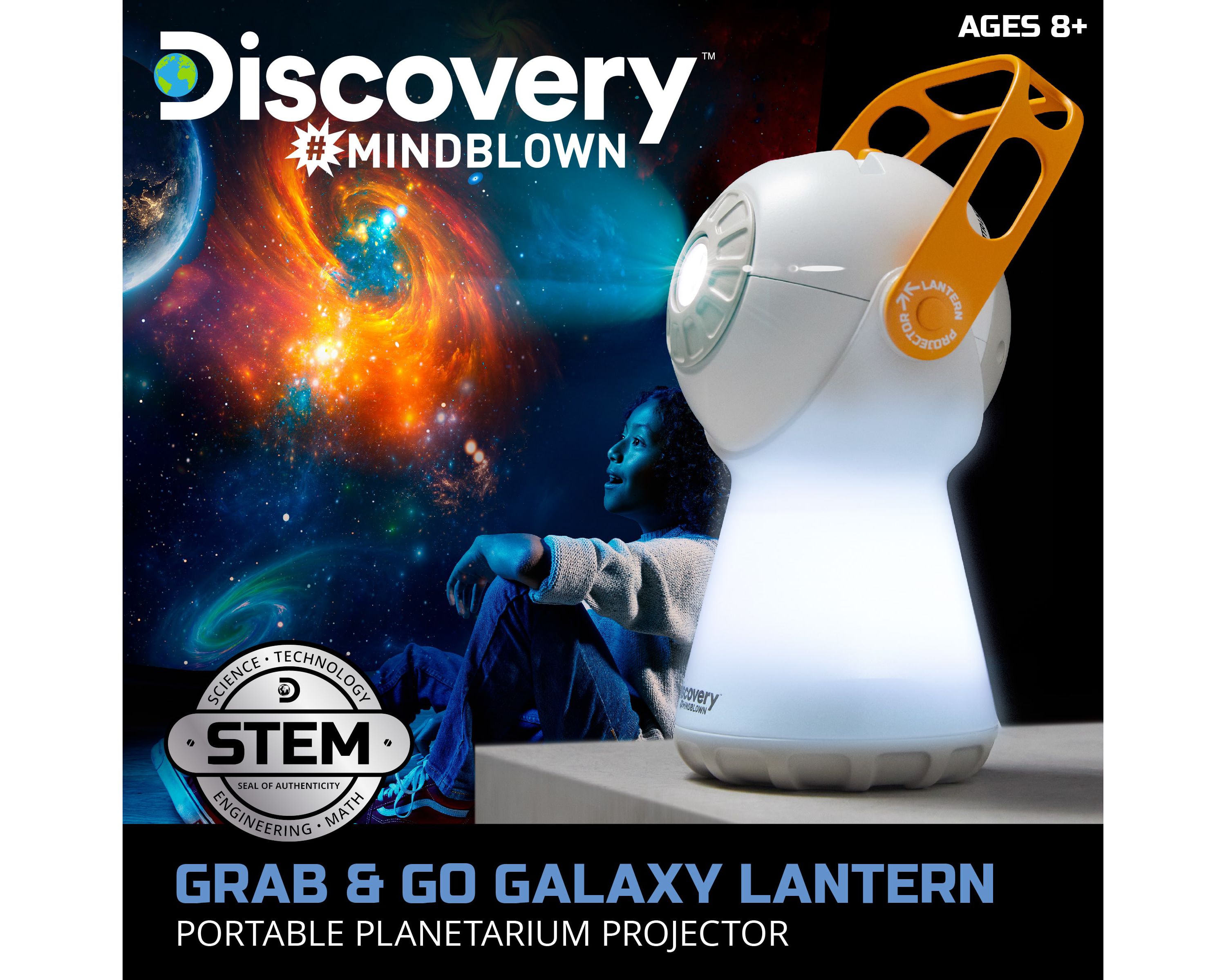 Discovery™ #Mindblown Grab & Go Galaxy Lantern Portable Planetarium Projector, 5pcs - White