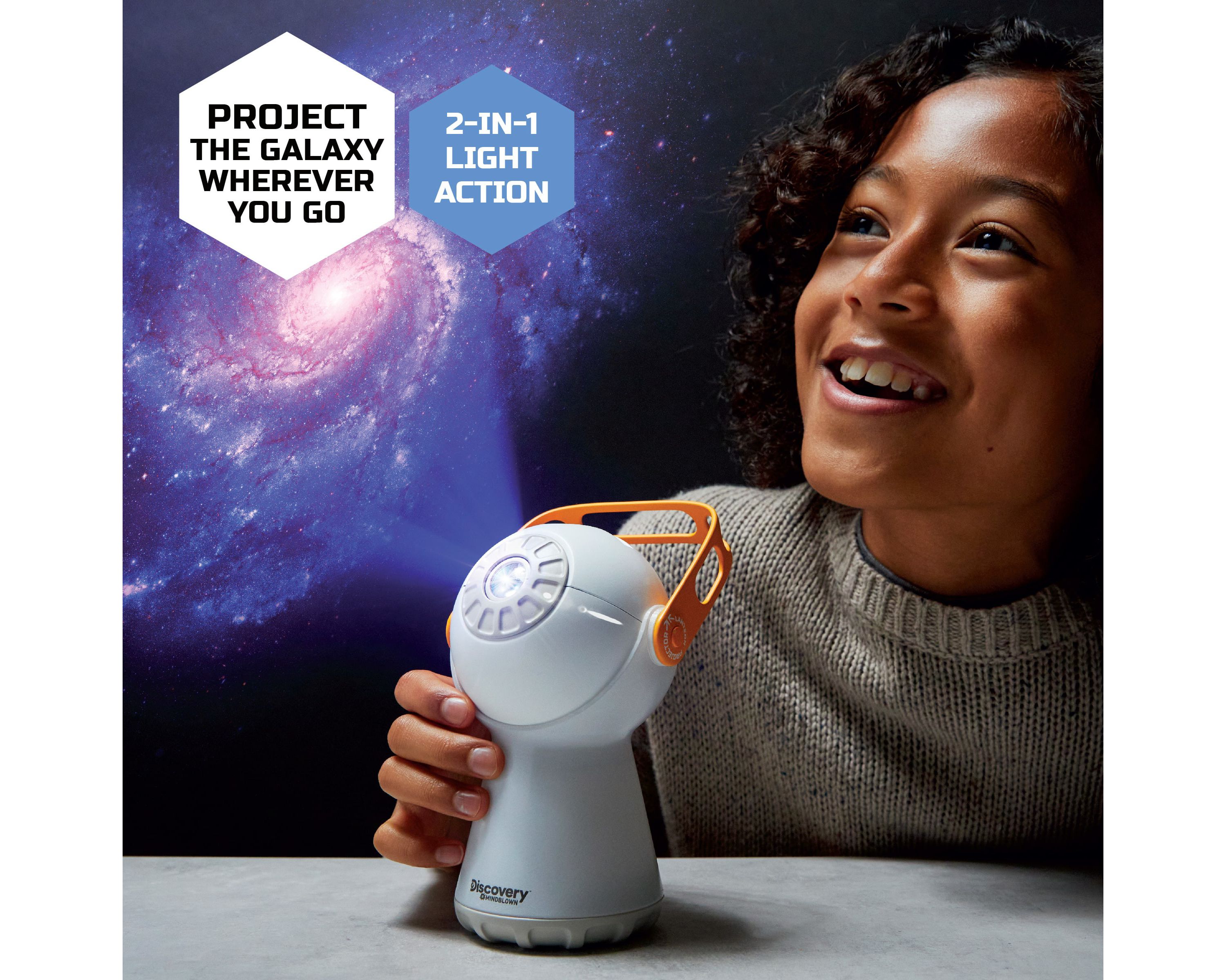Discovery™ #Mindblown Grab & Go Galaxy Lantern Portable Planetarium Projector, 5pcs - White