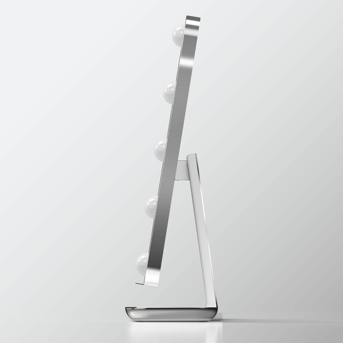 Sharper Image® SpaStudio™ Hollywood Vanity Mirror with Adjustable Tilt, Touch Control LED Lighting, Qi Wireless Charging, Quick-Dry Fans, 10X Magnifying Mini Mirror for Makeup and Beauty Lovers