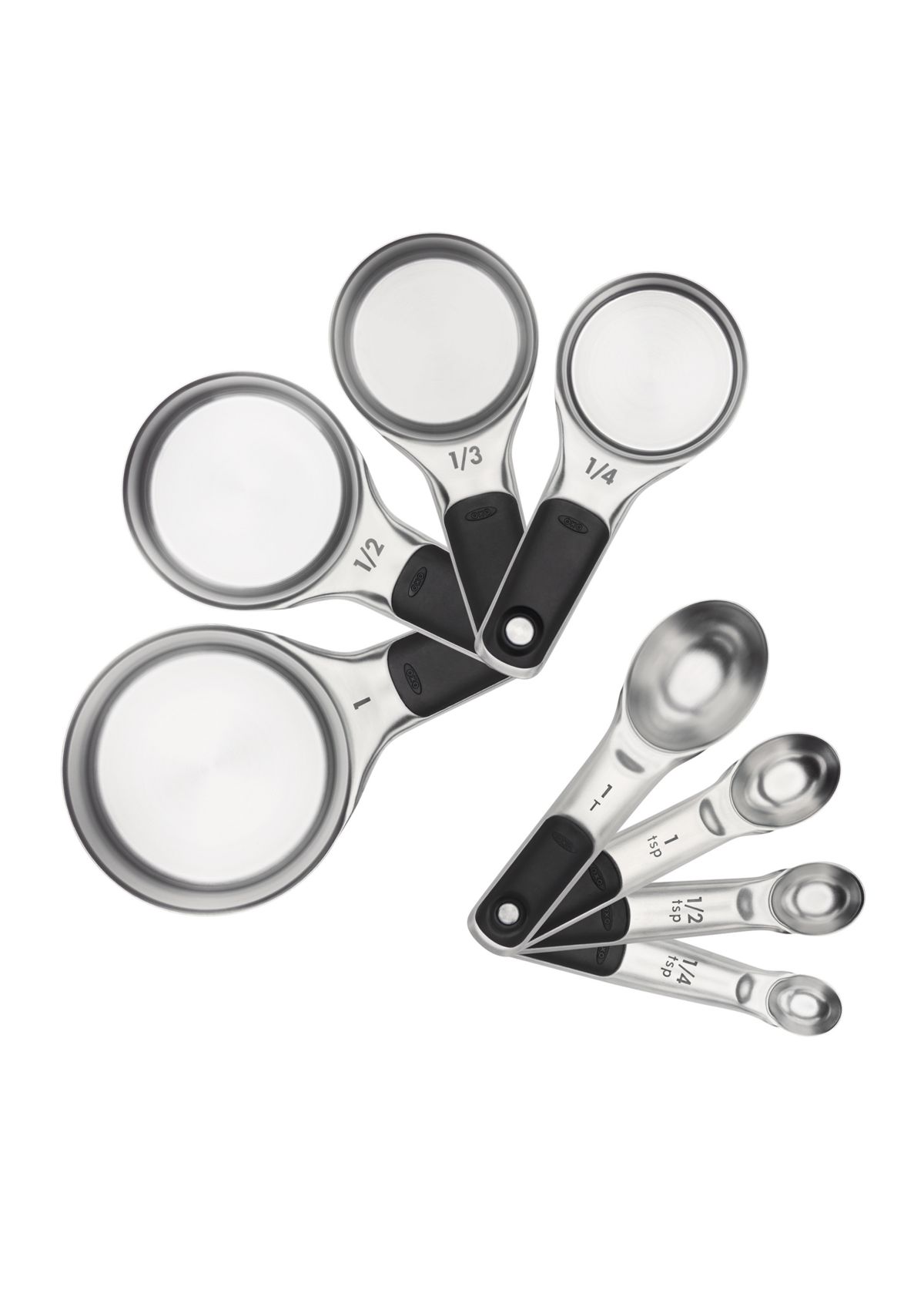 Good Grips 8-Piece Stainless Steel Measuring Cups and Spoons Set