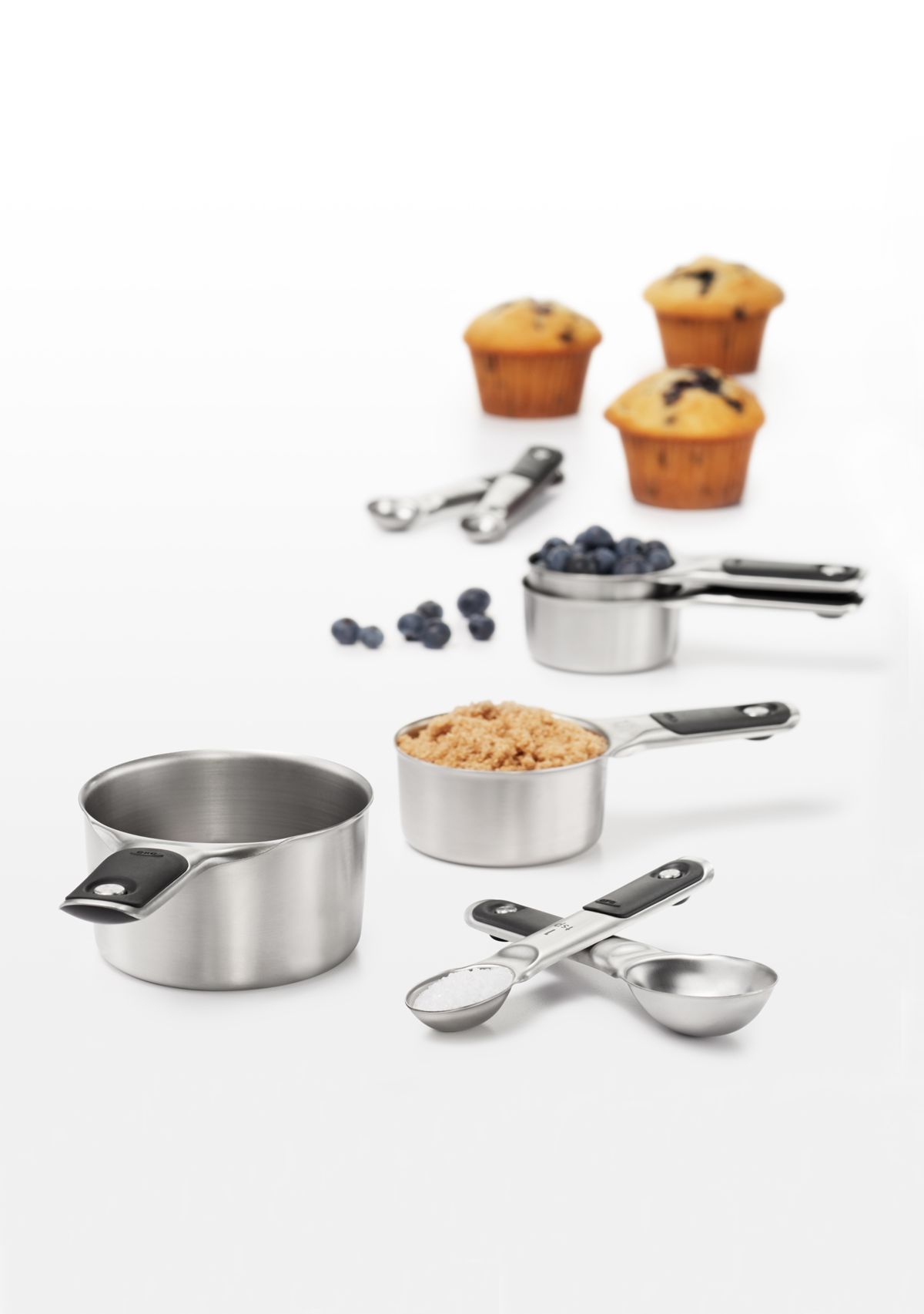 Good Grips 8-Piece Stainless Steel Measuring Cups and Spoons Set