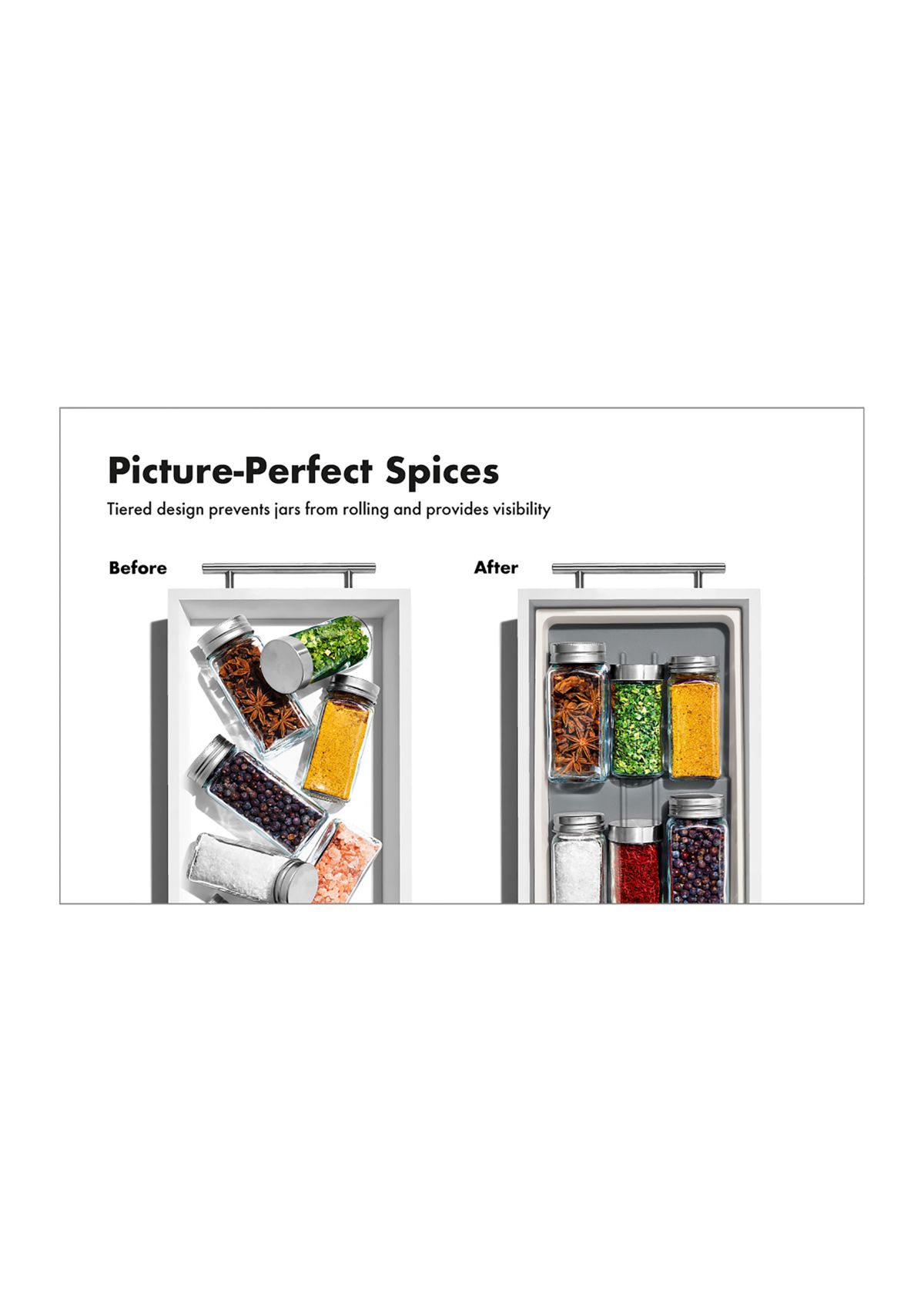 Compact Spice Drawer Organizer