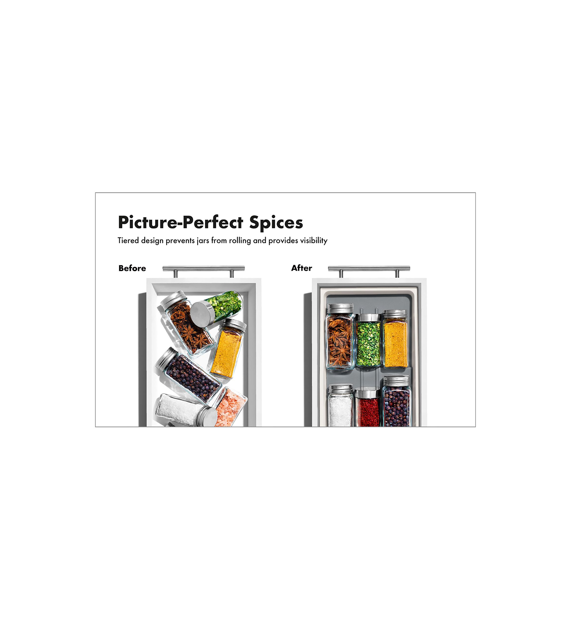 Compact Spice Drawer Organizer