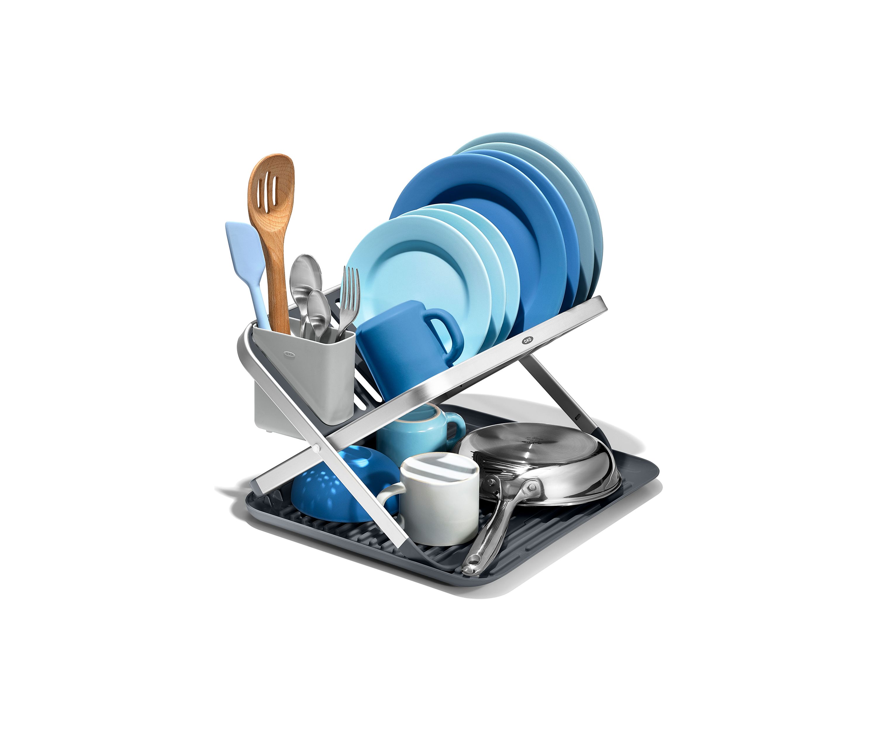 Aluminum Fold Flat Dish Rack