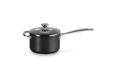 Le Creuset PRO Round Saucepan with Glass Lid and Helper Handle, 4 Quart, 11 x 14