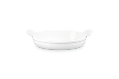 Le Creuset Heritage Oval Baking Dish, 1 Quart, White, 11 x 14