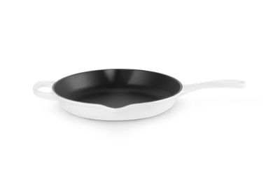 Le Creuset Signature Round Skillet, 10.25 Inch, White, 11 x 14