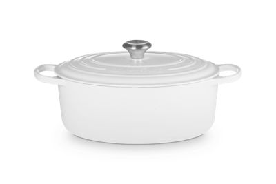 Le Creuset Signature Oval Dutch Oven, 6.75 Quart, White