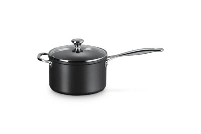 Le Creuset PRO Round Saucepan with Glass Lid and Helper Handle, 4 Quart