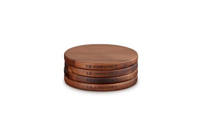 Le Creuset Gourmand Collection Petite Magnetic Wooden Trivet, 5.5 Inch