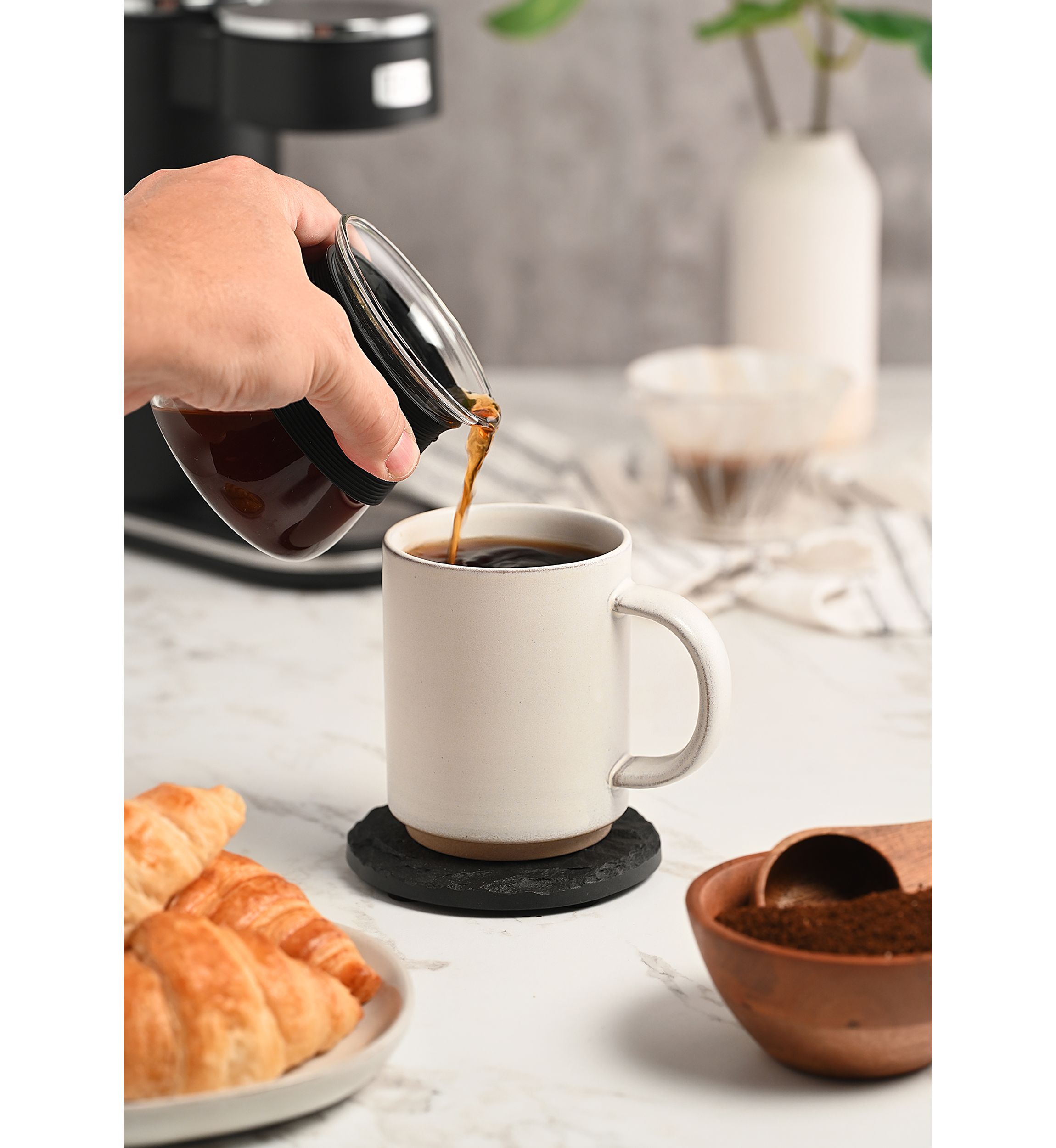   Automatic Pour Over Coffee Maker with Digital Touch Screen 