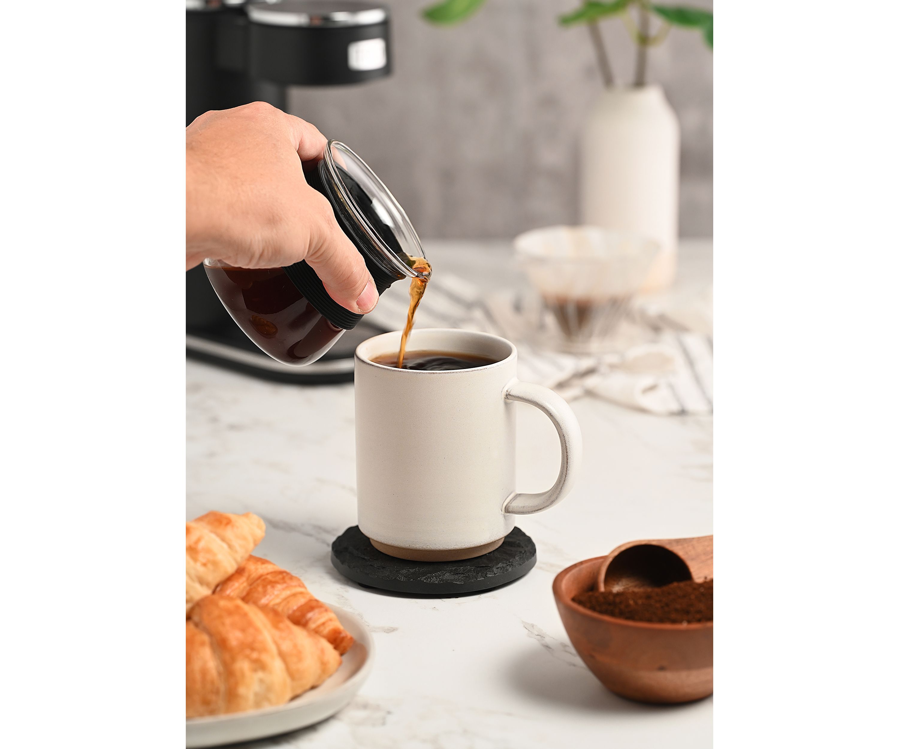   Automatic Pour Over Coffee Maker with Digital Touch Screen 