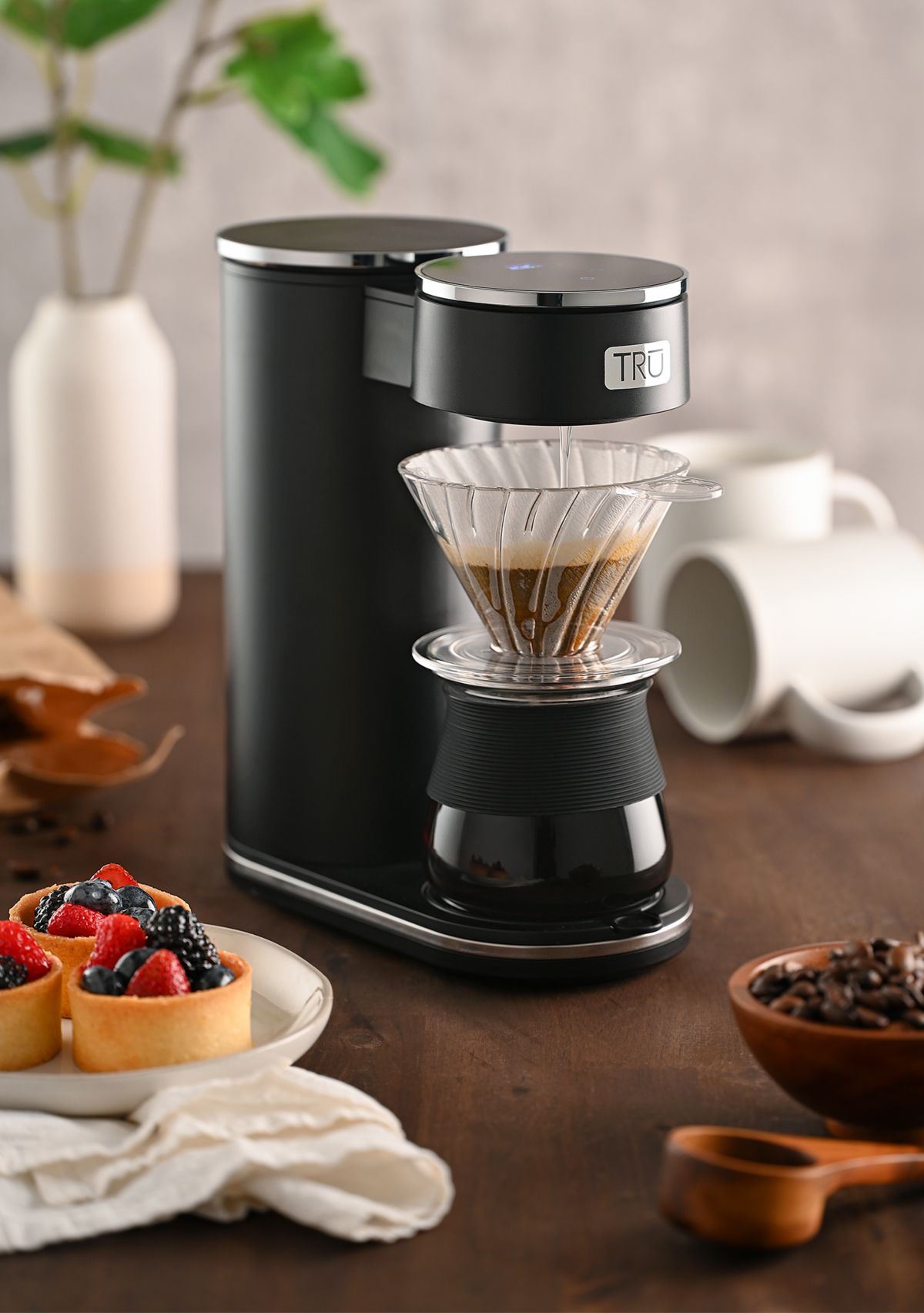   Automatic Pour Over Coffee Maker with Digital Touch Screen 