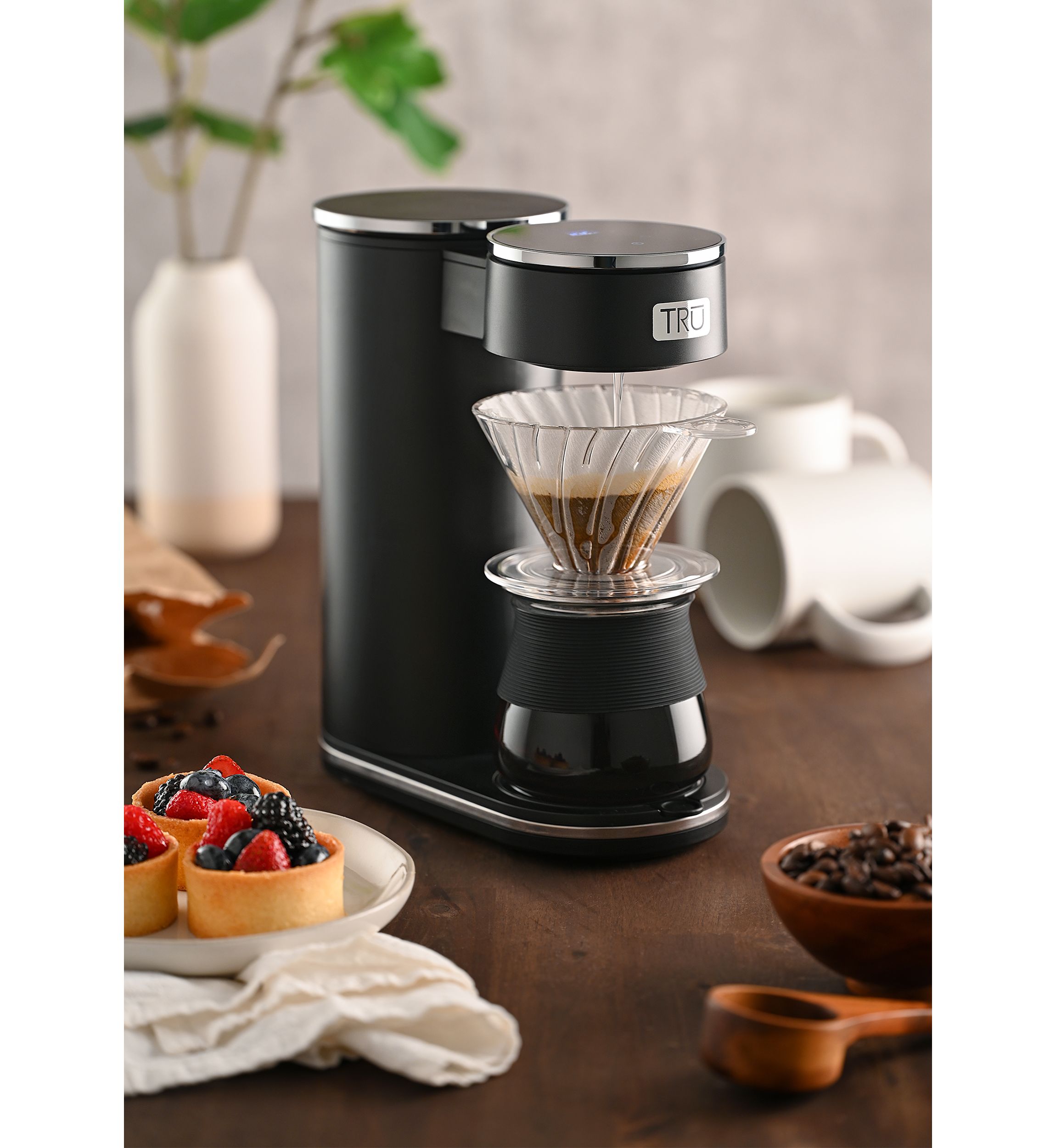   Automatic Pour Over Coffee Maker with Digital Touch Screen 