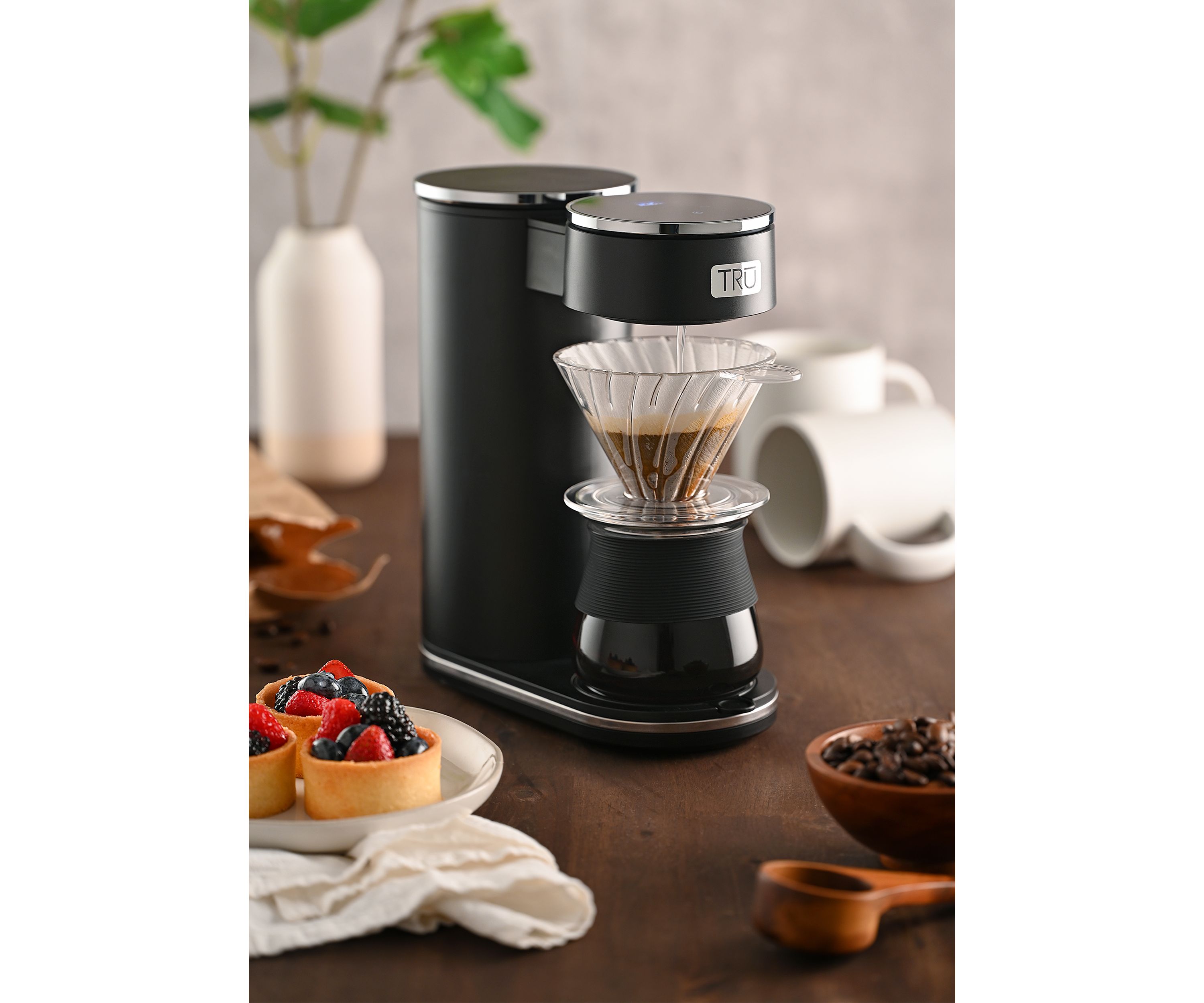   Automatic Pour Over Coffee Maker with Digital Touch Screen 