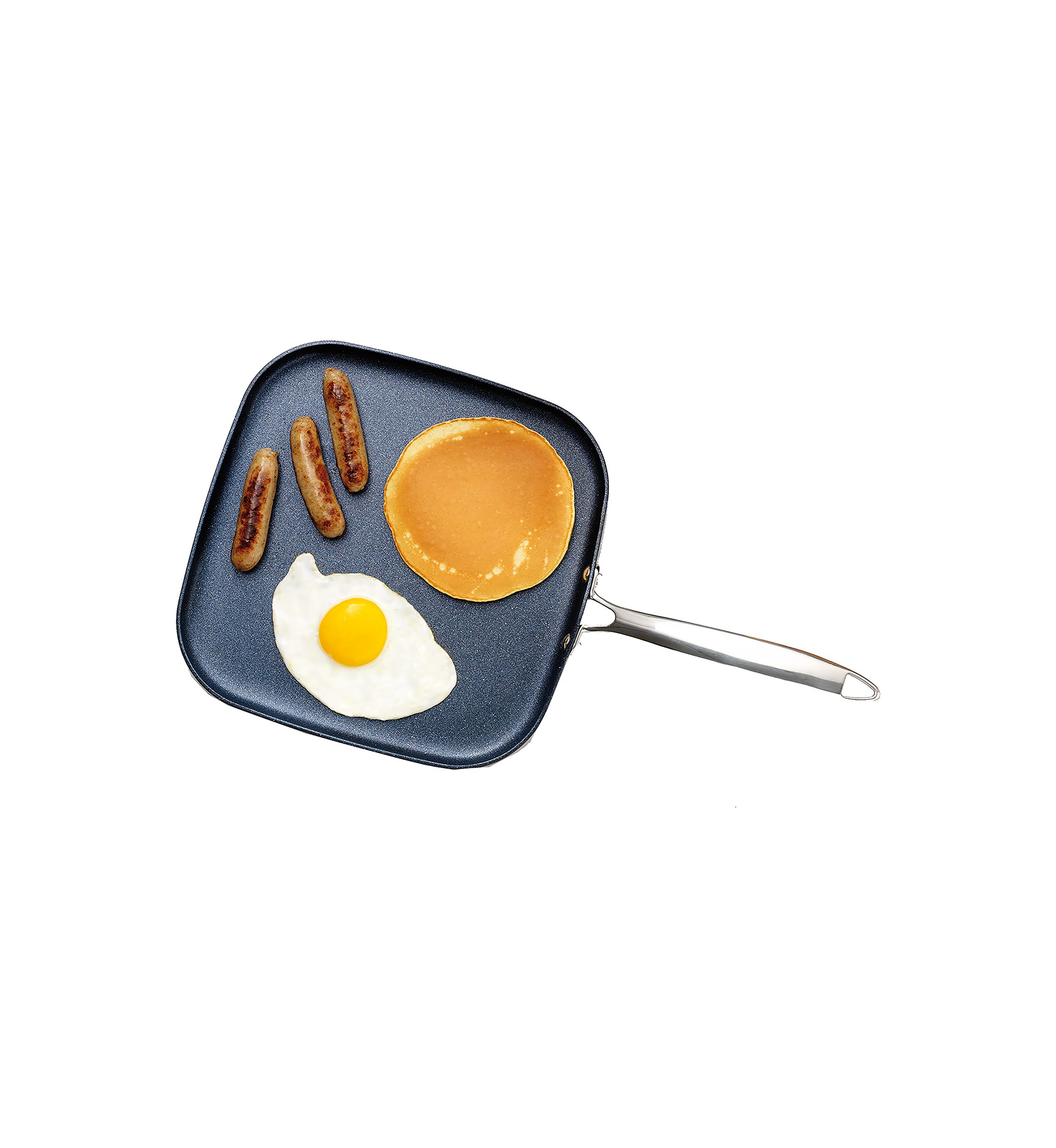Professional 2 Piece Aluminum Hard Anodized Diamond and Mineral Coating Ultimate Nonstick Premium Grill and Griddle Pans